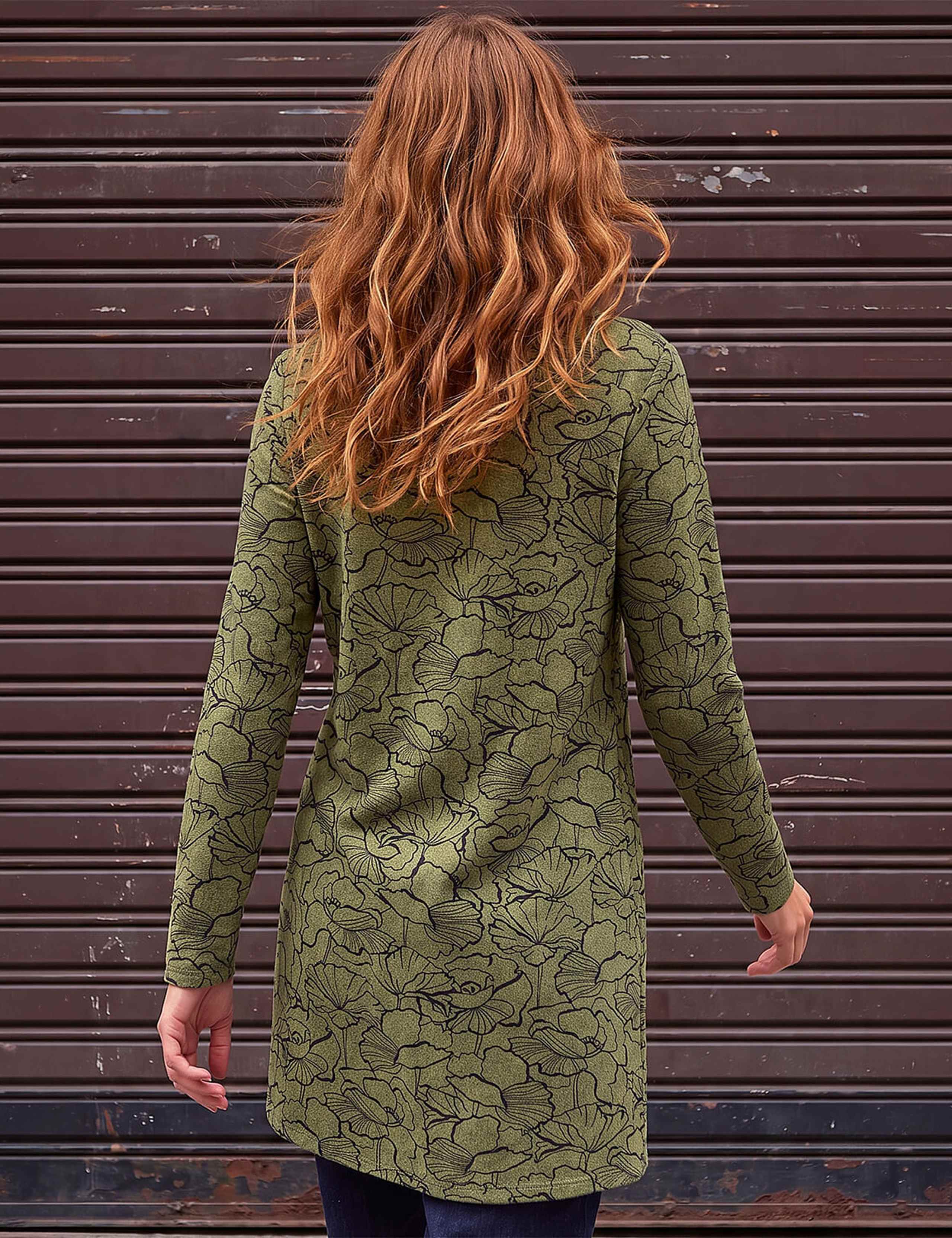 Floral Print Cowl Neck Tunic Top 3 of 4