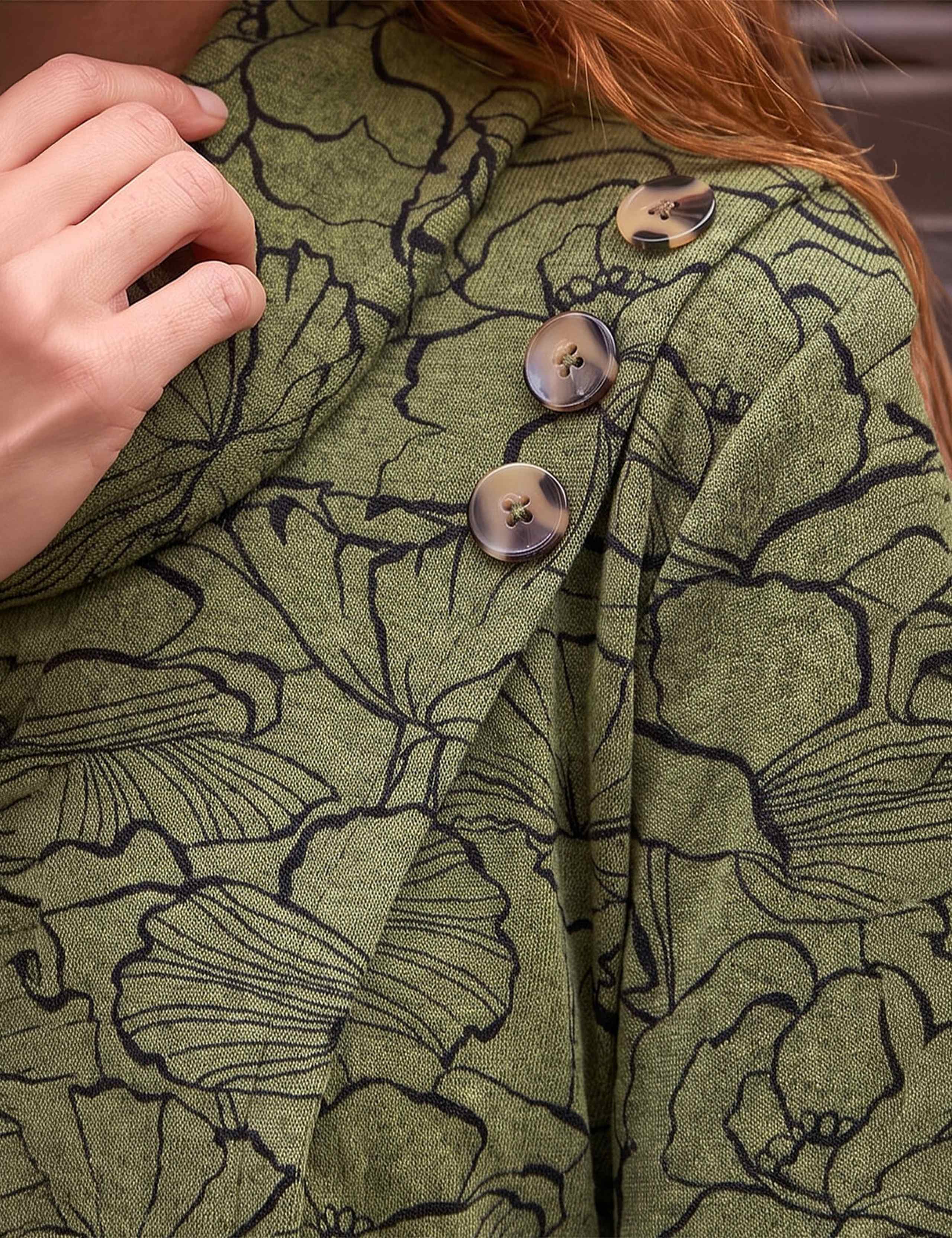 Floral Print Cowl Neck Tunic Top 4 of 4