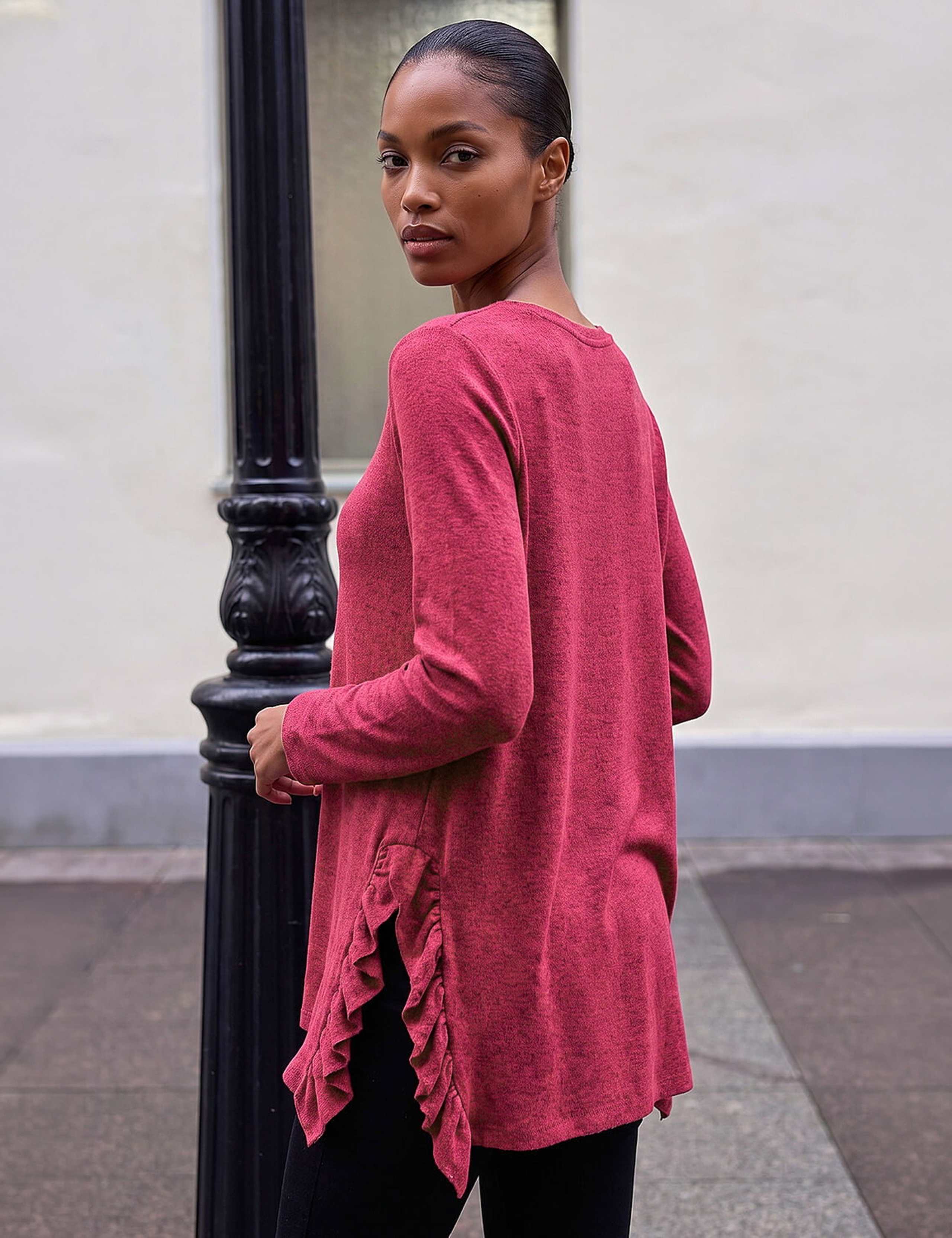 Jersey Side Ruffle Tunic Top 3 of 4