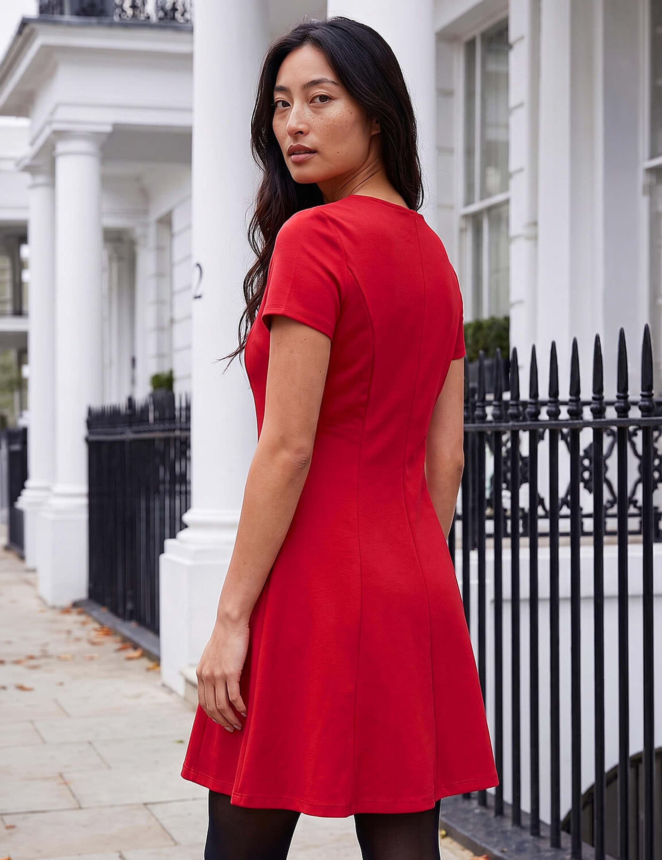 Petite Ponte Skater Mini Dress 2 of 4