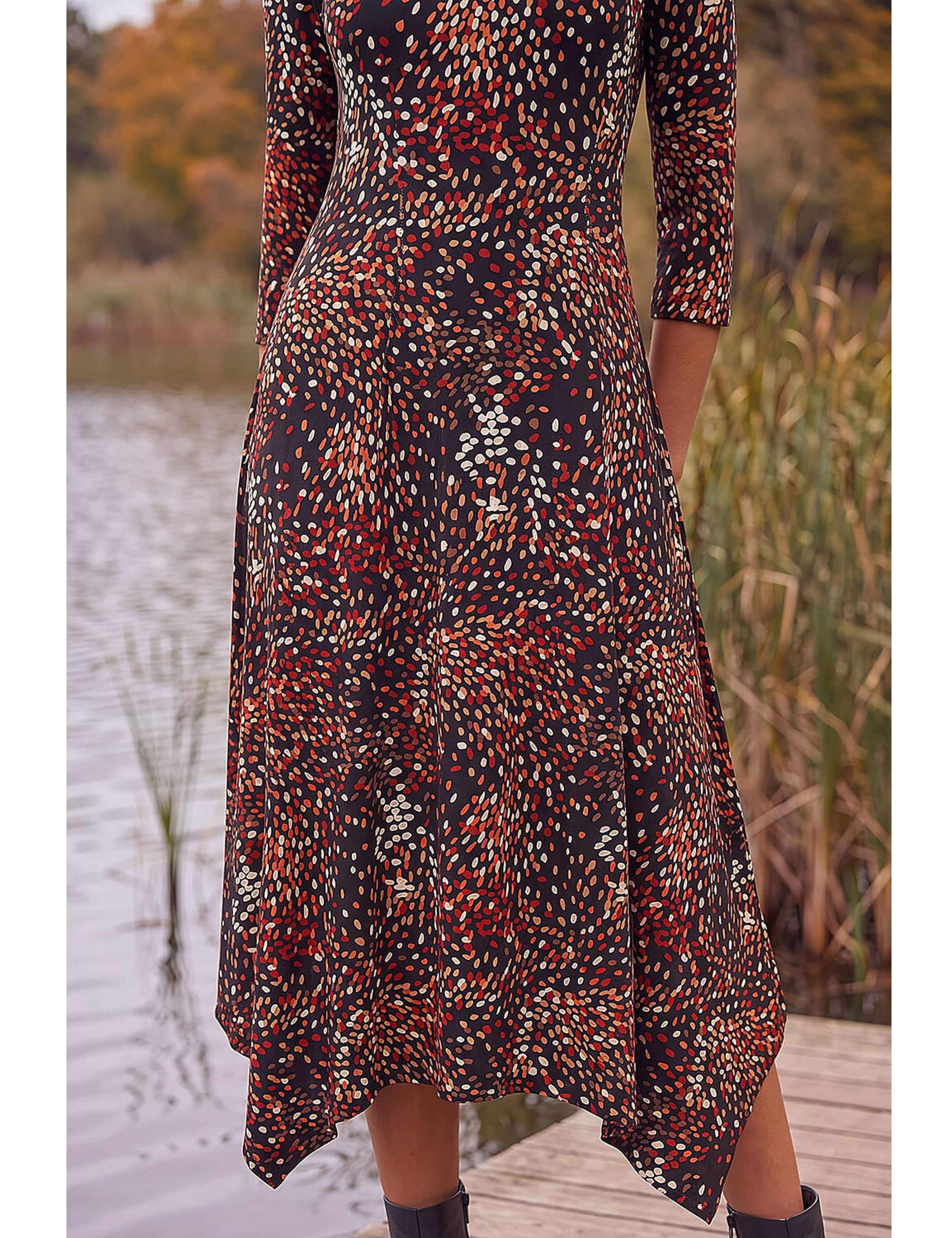 Printed Knee Length Skater Dress 4 of 4