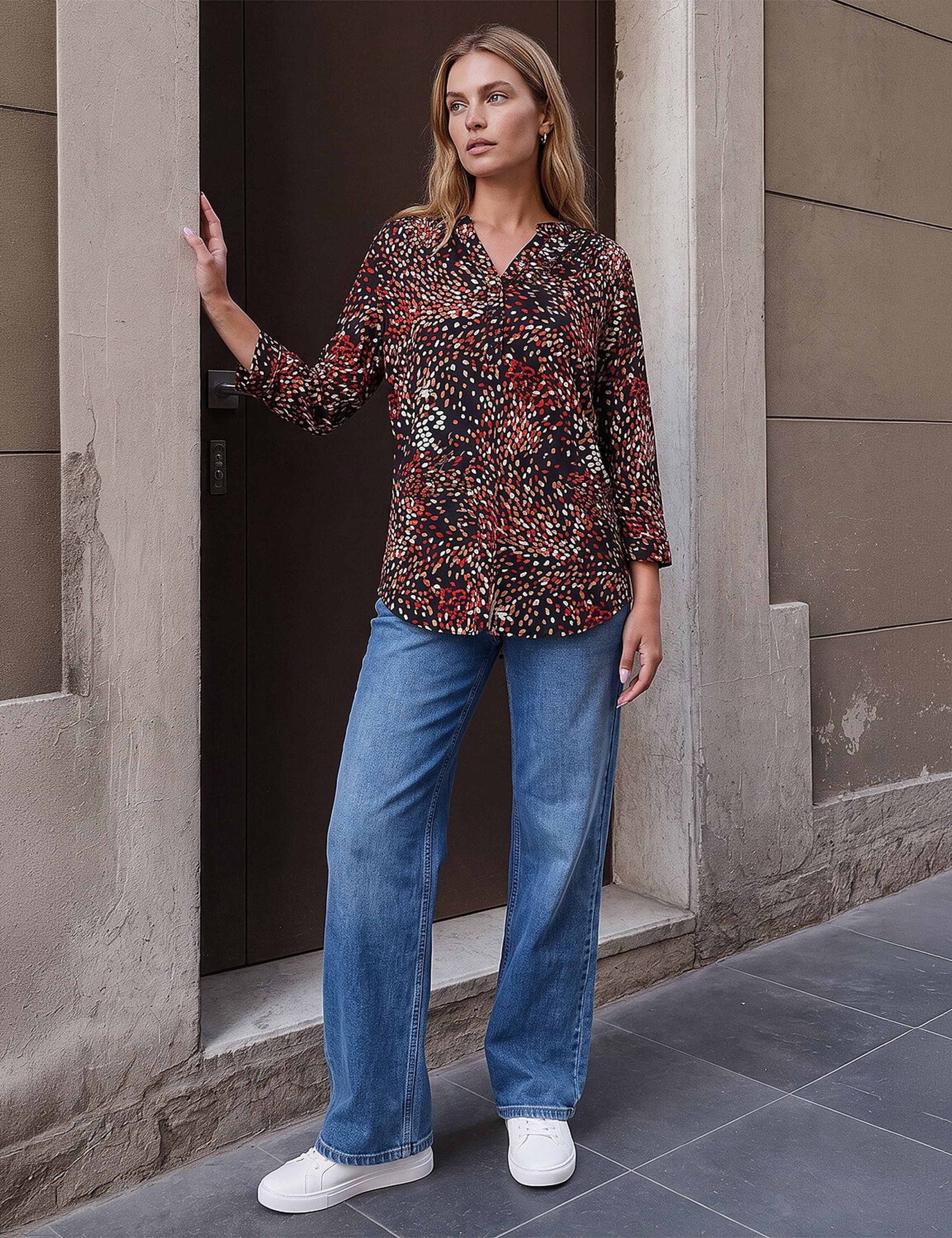 Printed V-Neck Shirt 3 of 4