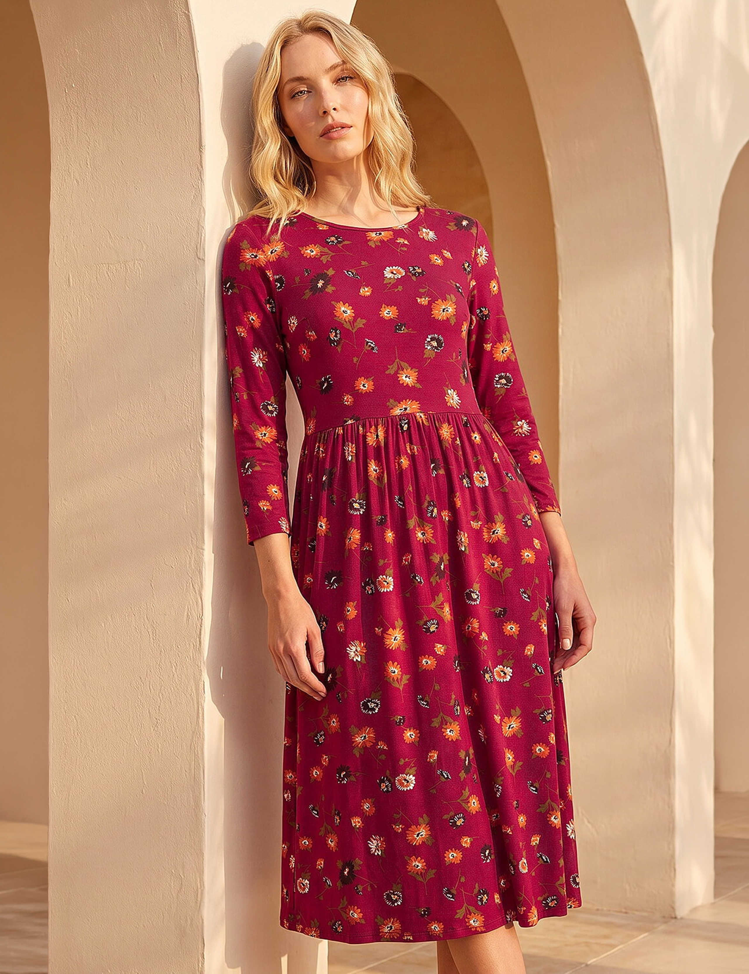 Floral Midi Skater Dress 3 of 4