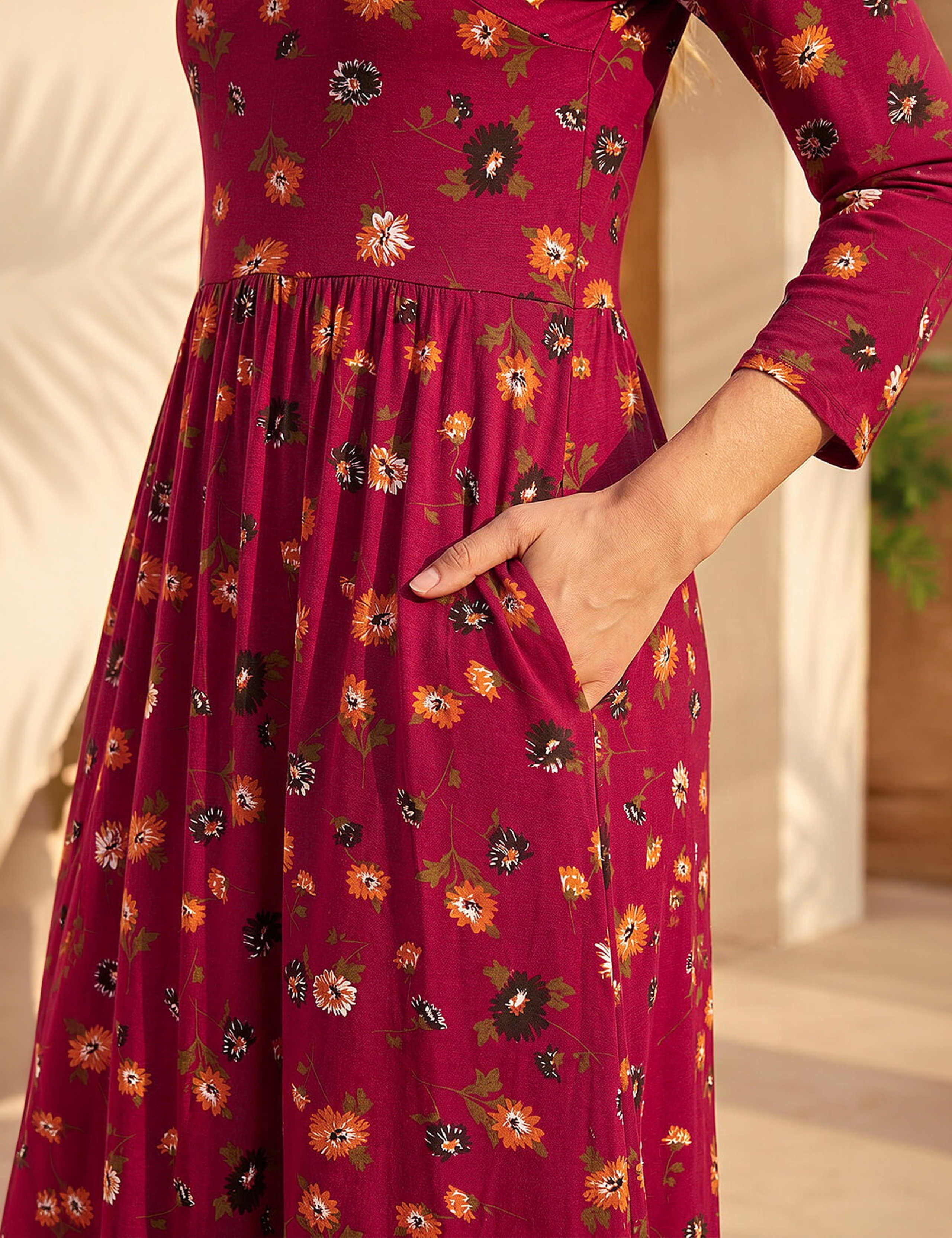 Floral Midi Skater Dress 4 of 4