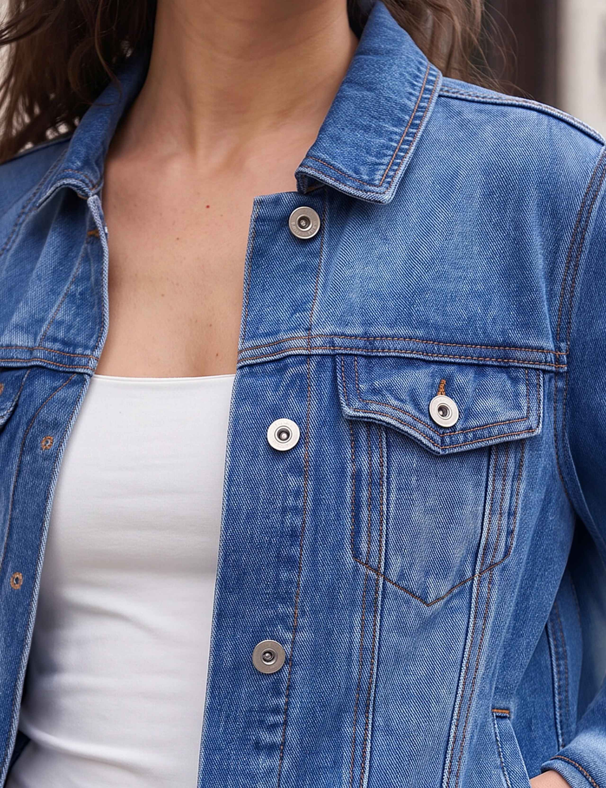 Denim Cropped Jacket 4 of 4