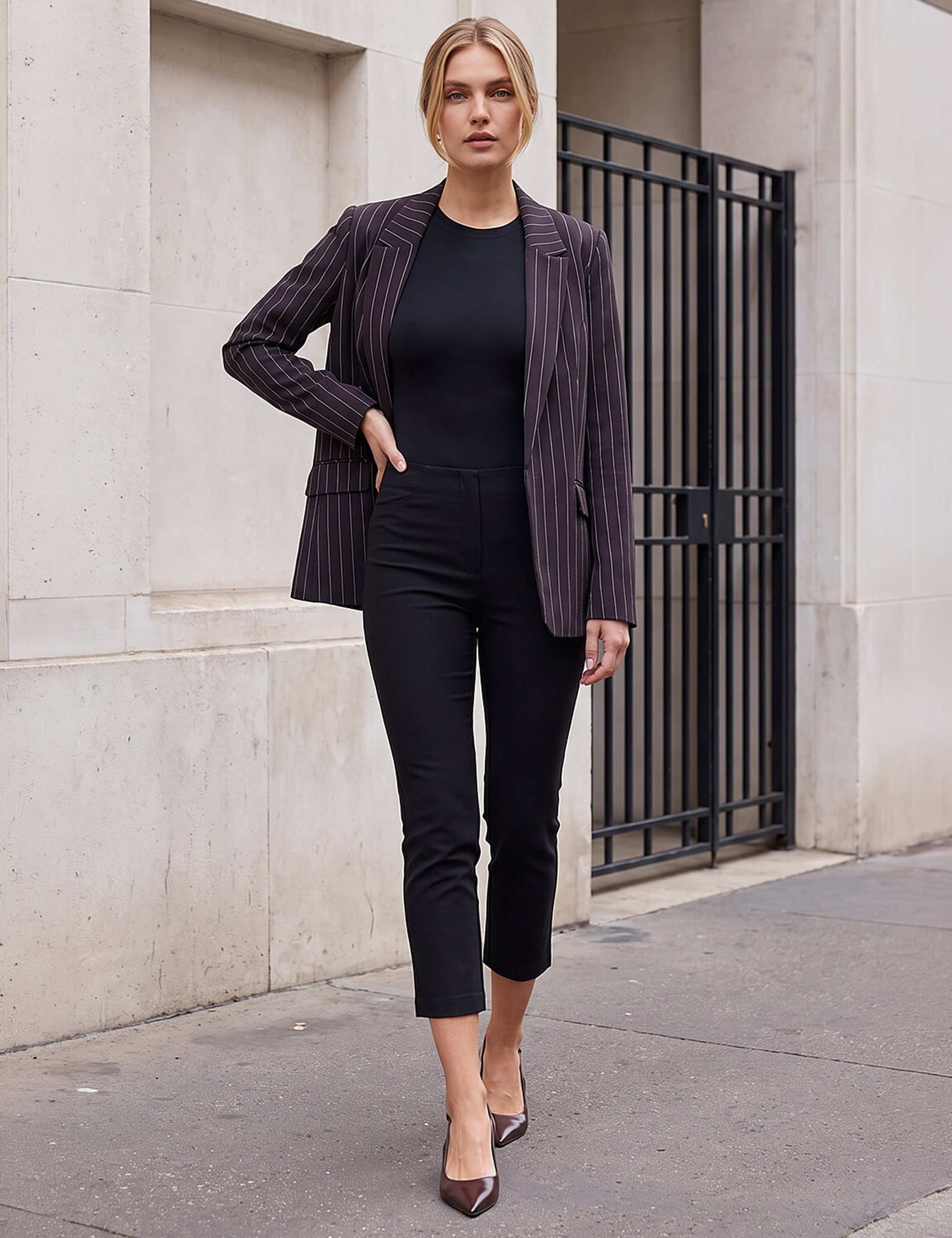 Elasticated Waist Cropped Trousers 2 of 4