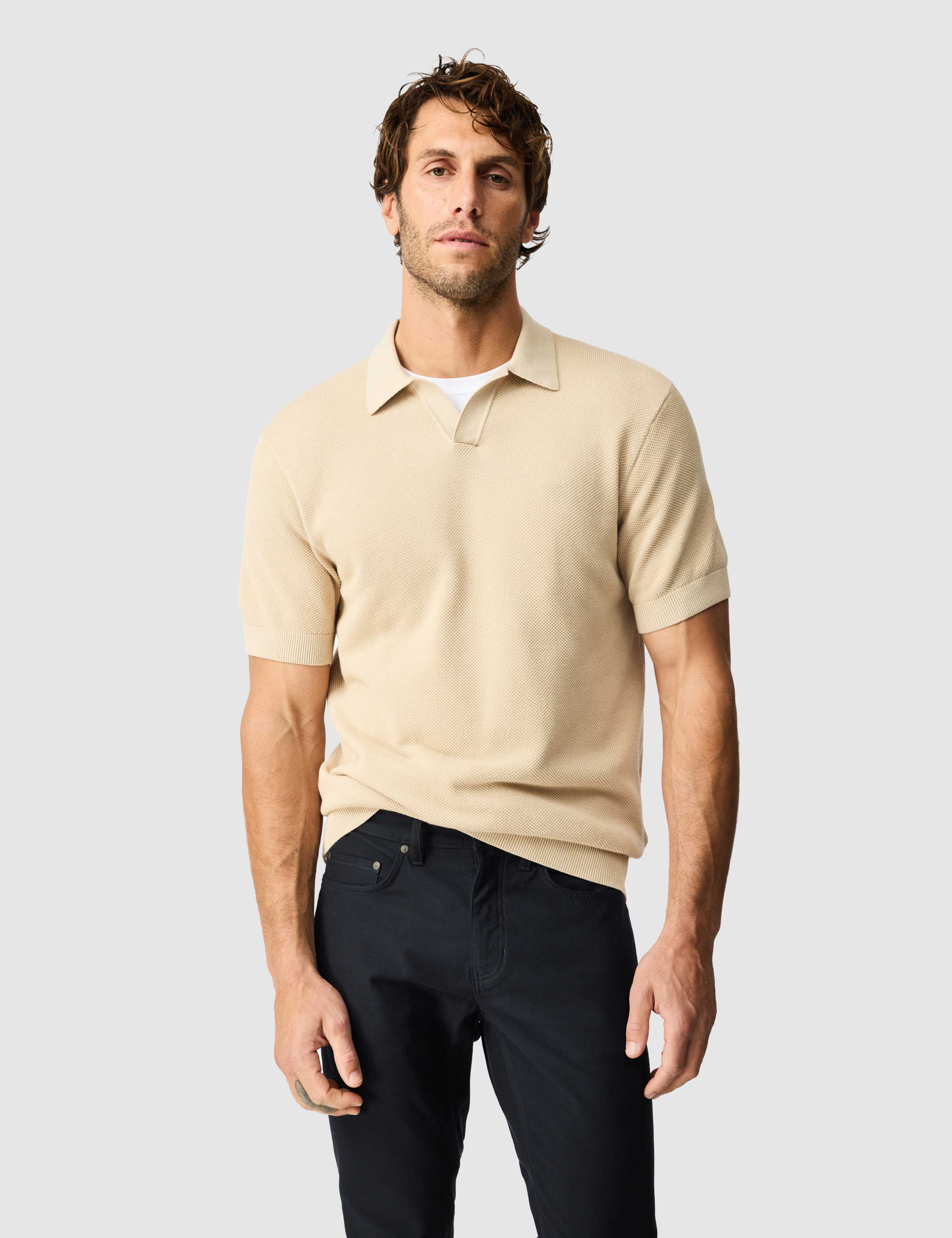 Avalon Pure Cotton Knitted Polo Shirt 1 of 6
