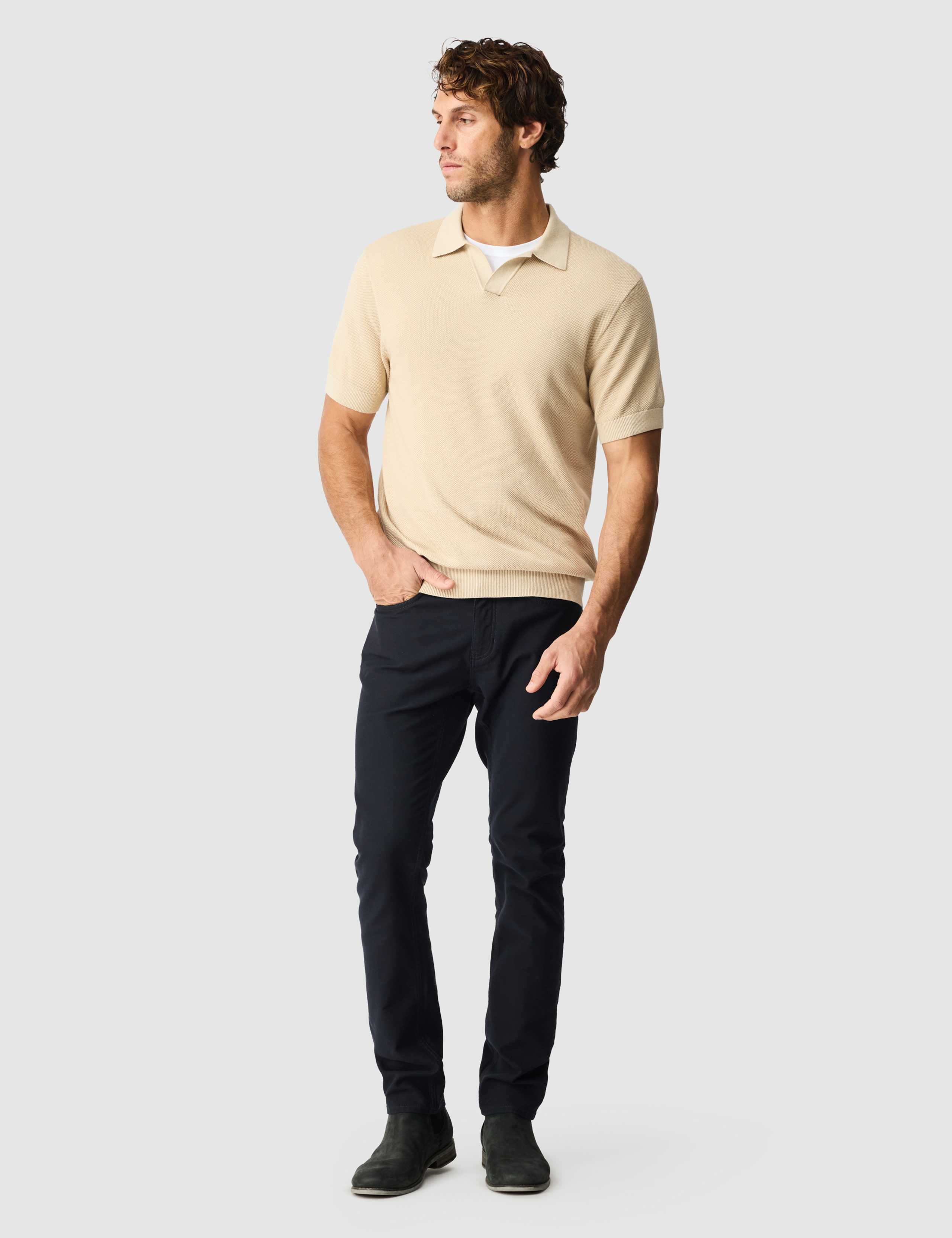 Avalon Pure Cotton Knitted Polo Shirt 3 of 6