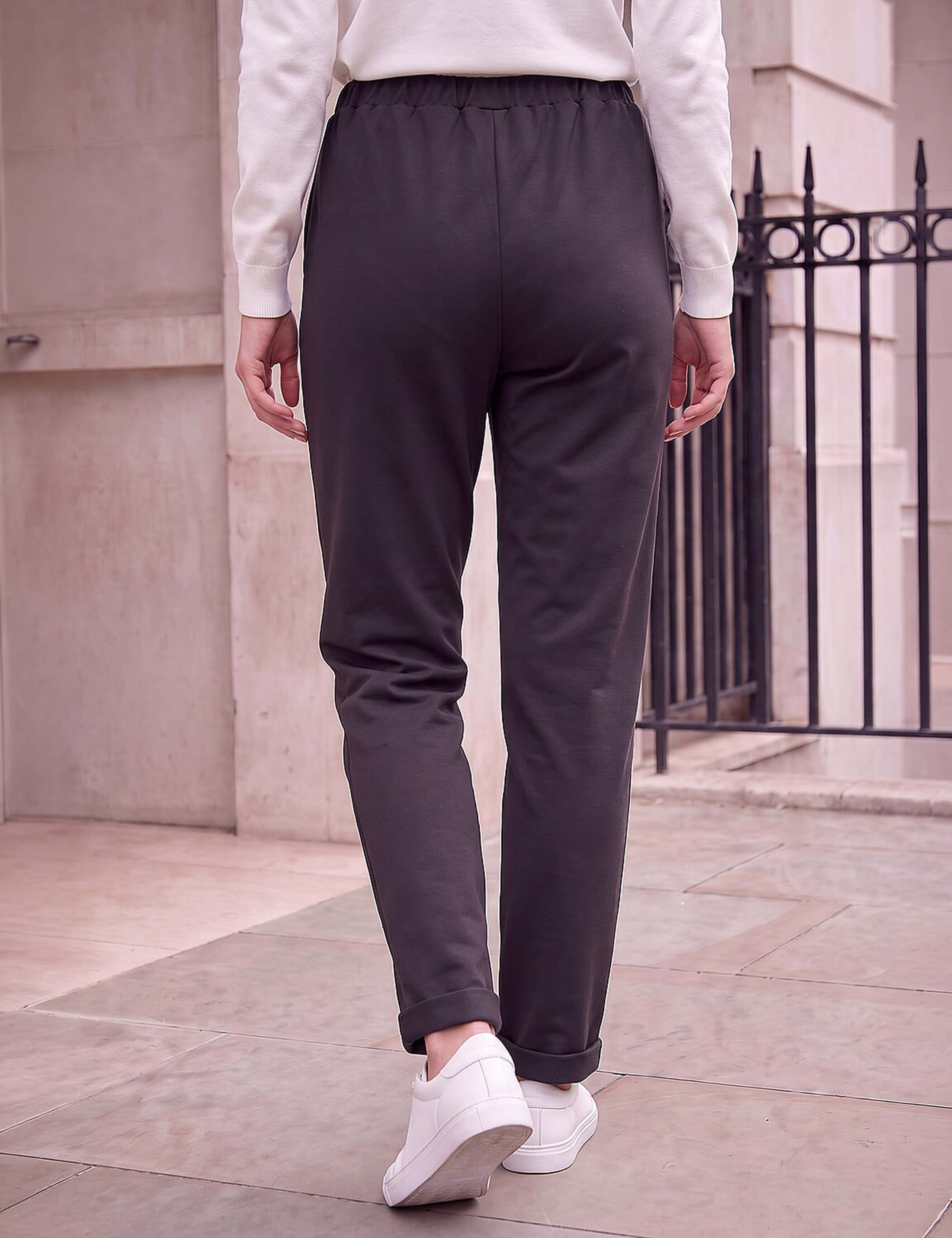 Petite Turn Up Slim Fit Trousers 2 of 4