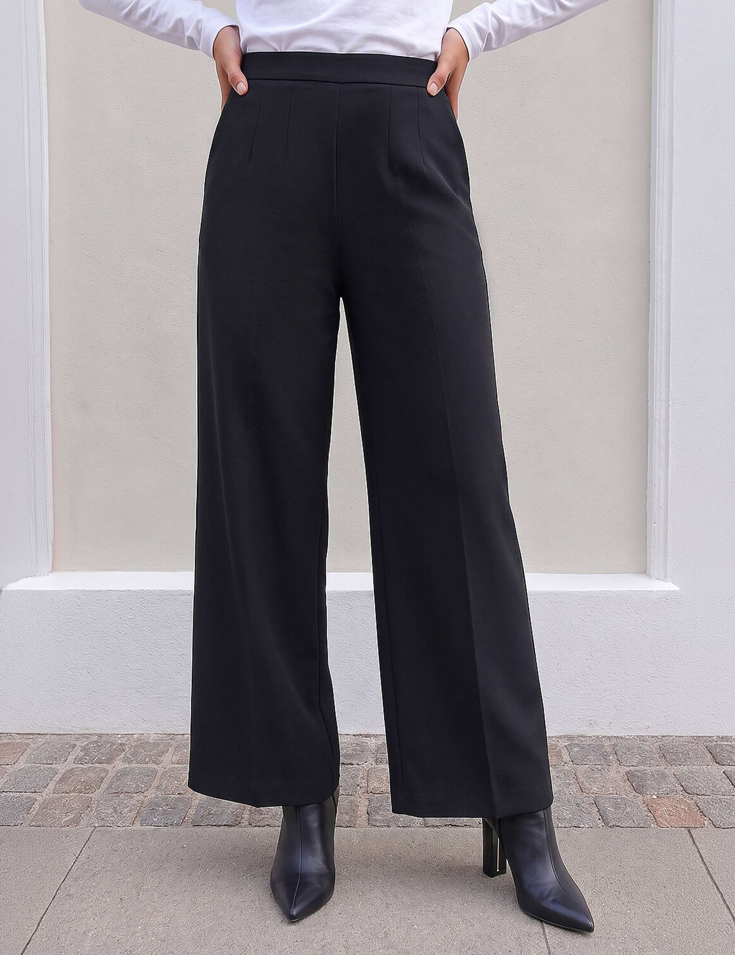 Petite Ponte Wide Leg Trousers 1 of 4