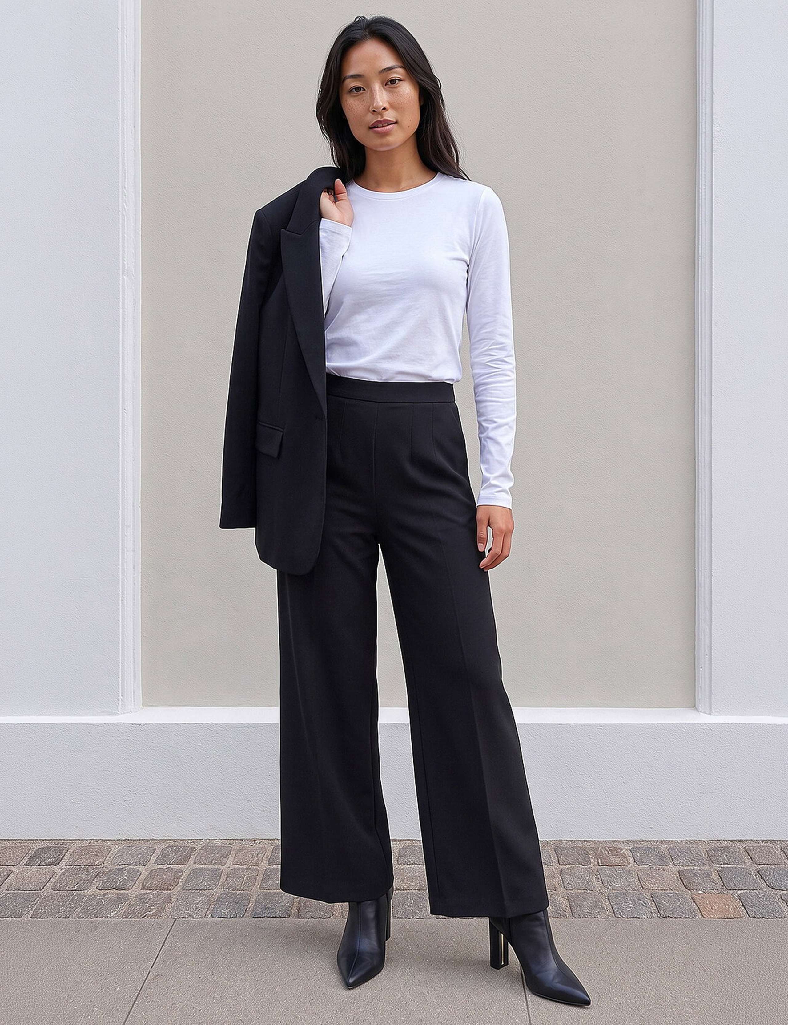 Petite Ponte Wide Leg Trousers 2 of 4