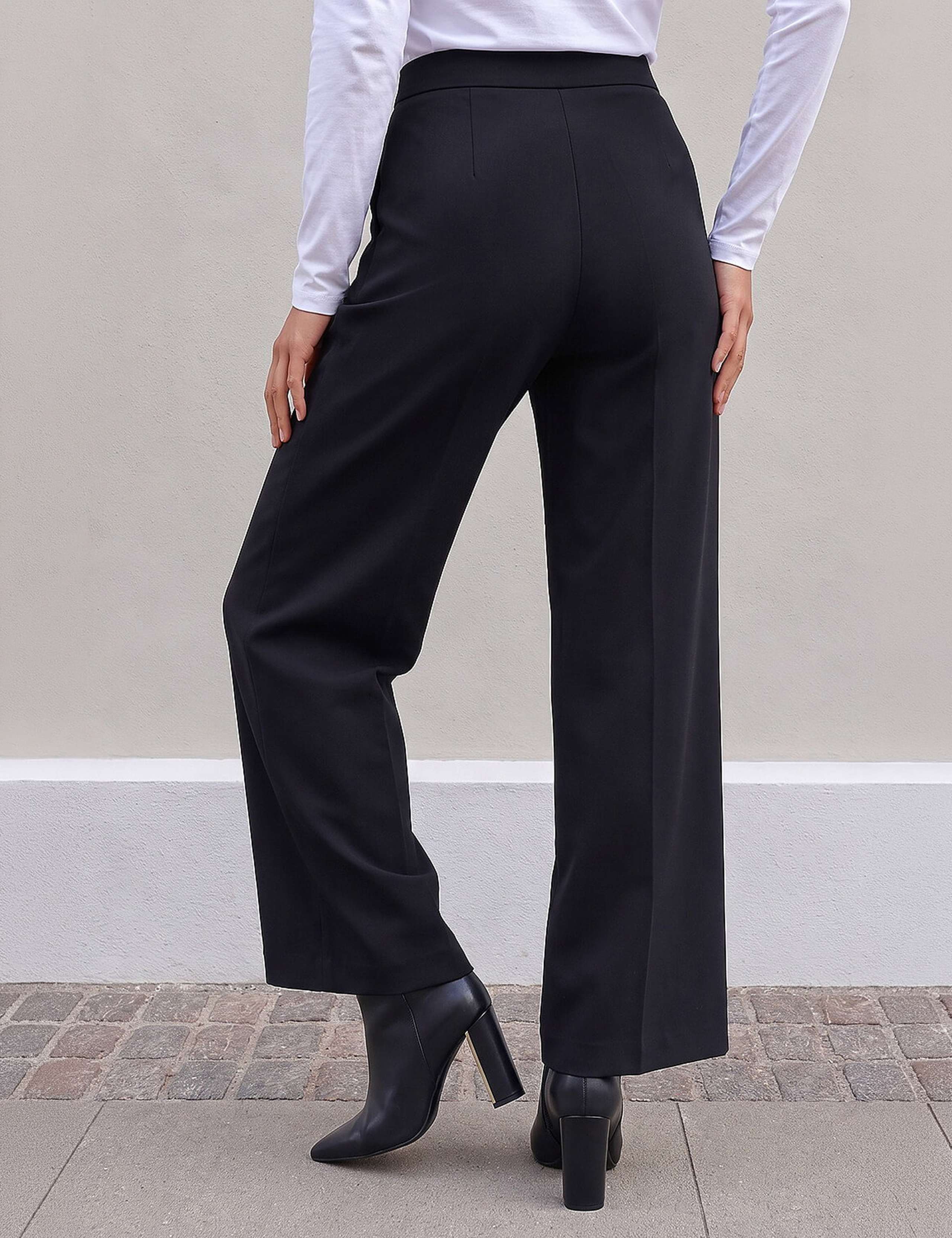 Petite Ponte Wide Leg Trousers 3 of 4