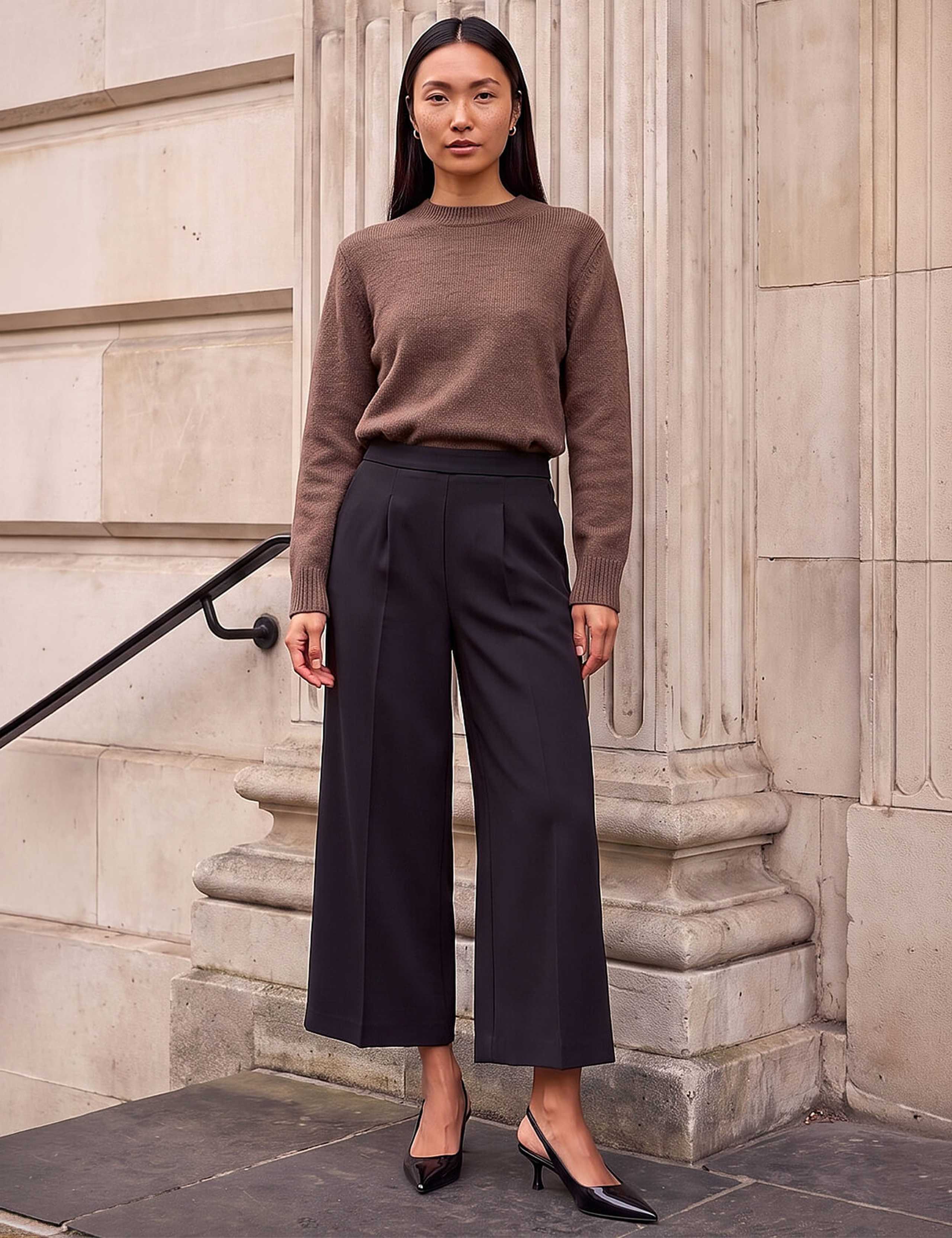 Pleat Front Wide Leg Culottes 3 of 4