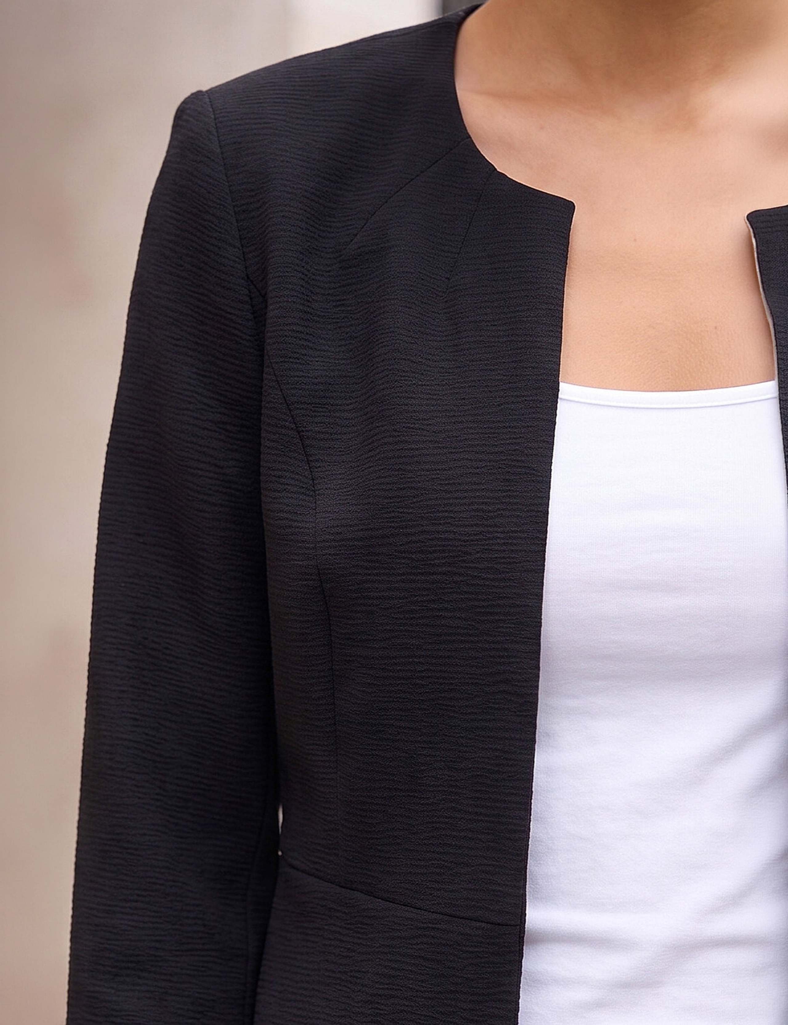 Textured Cropped Tailored Jacket 4 of 4
