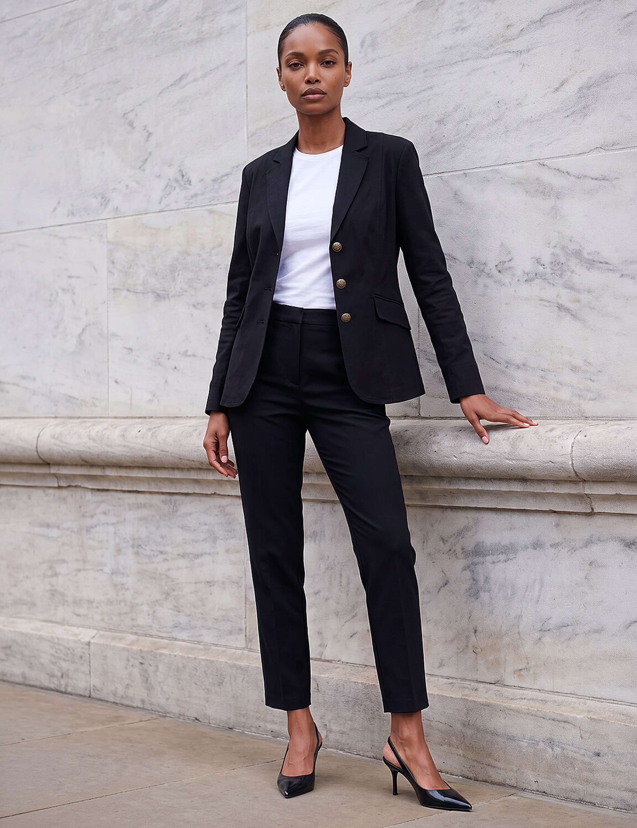 Tailored Crest Button Single Breasted Blazer 2 of 4