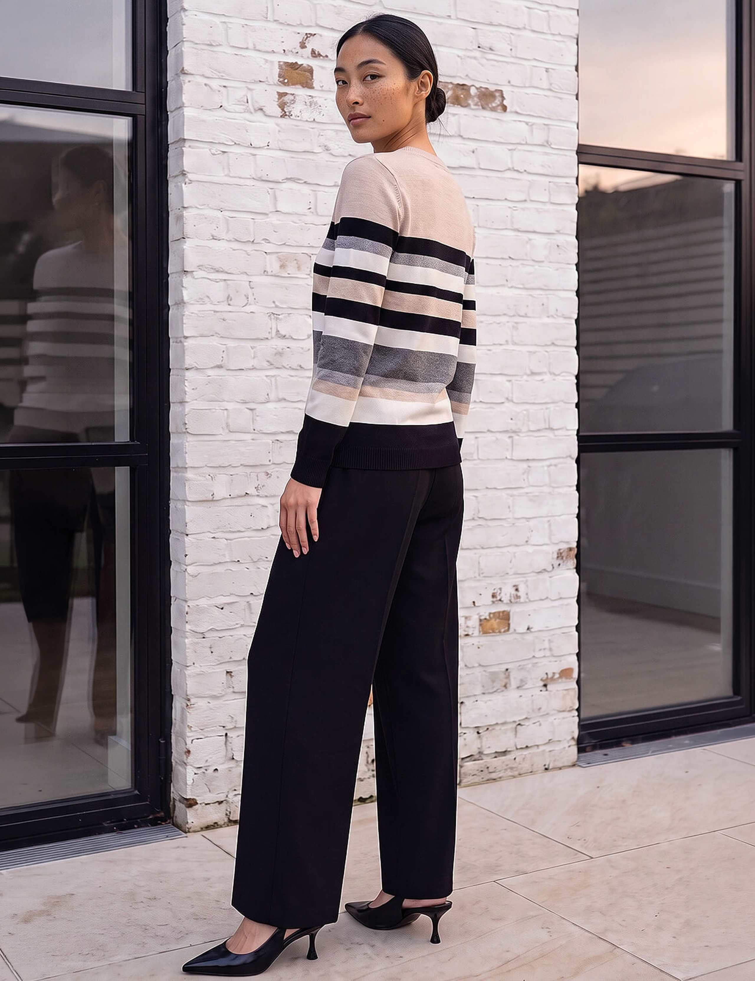 Petite Striped Crew Neck Jumper 3 of 4