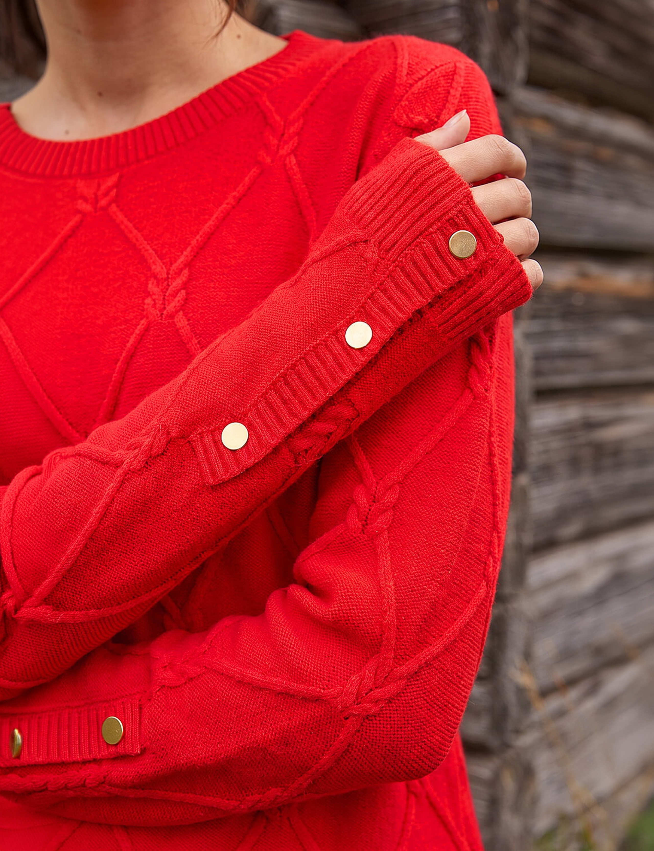 Petite Crew Neck Button Detail Jumper 4 of 4