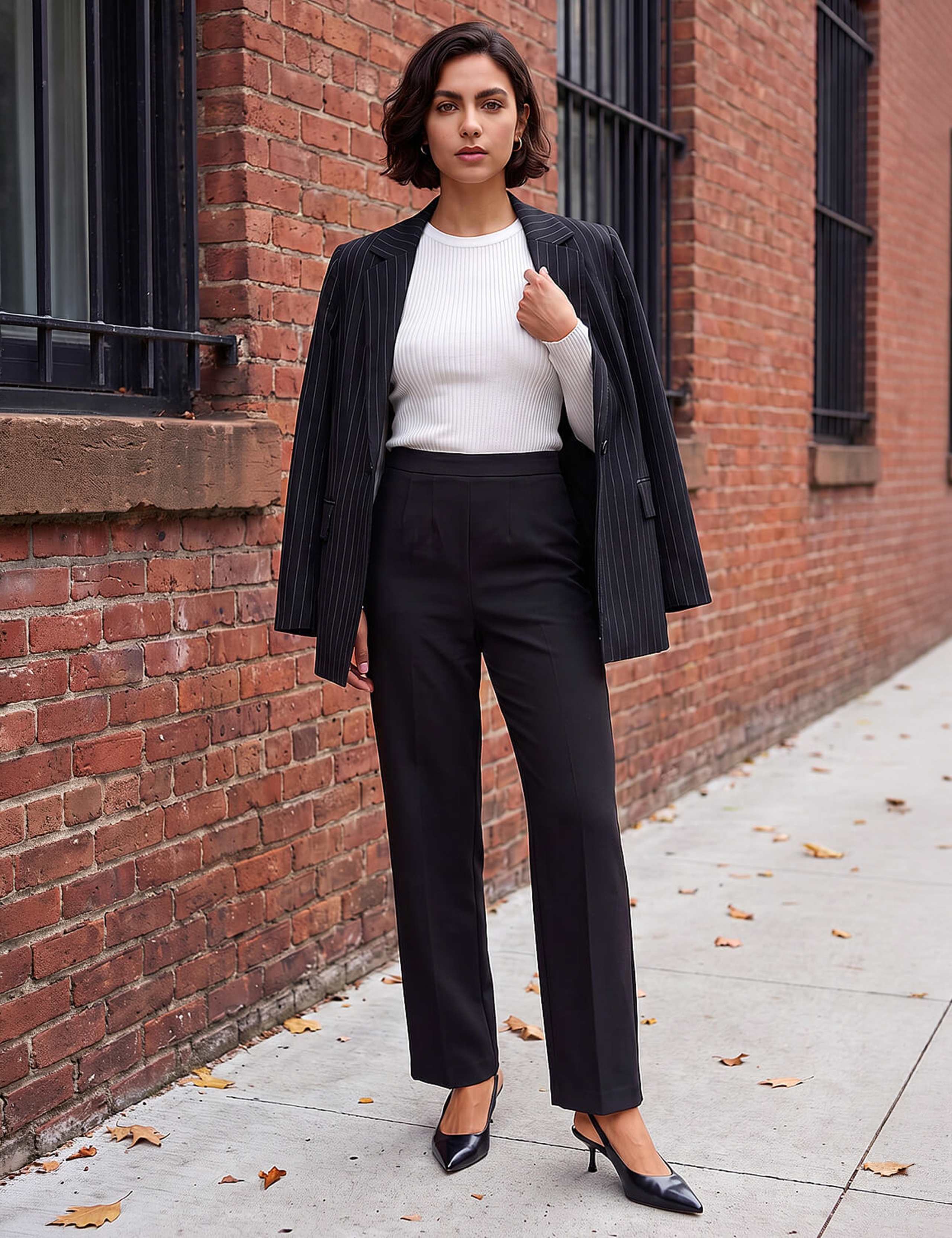 Ponte Straight Leg Trousers 2 of 4