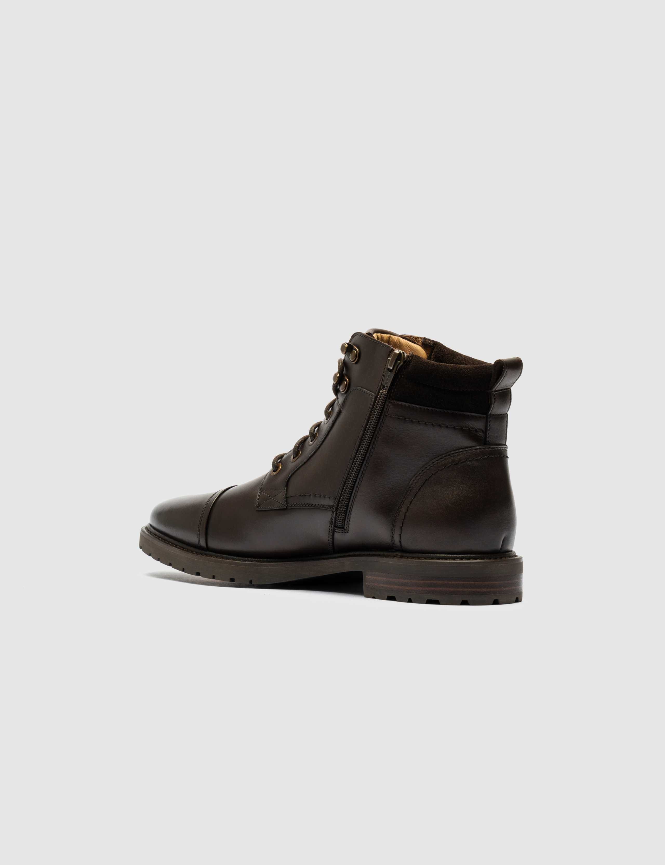 Leather Lace Up Military Boots 2 of 10