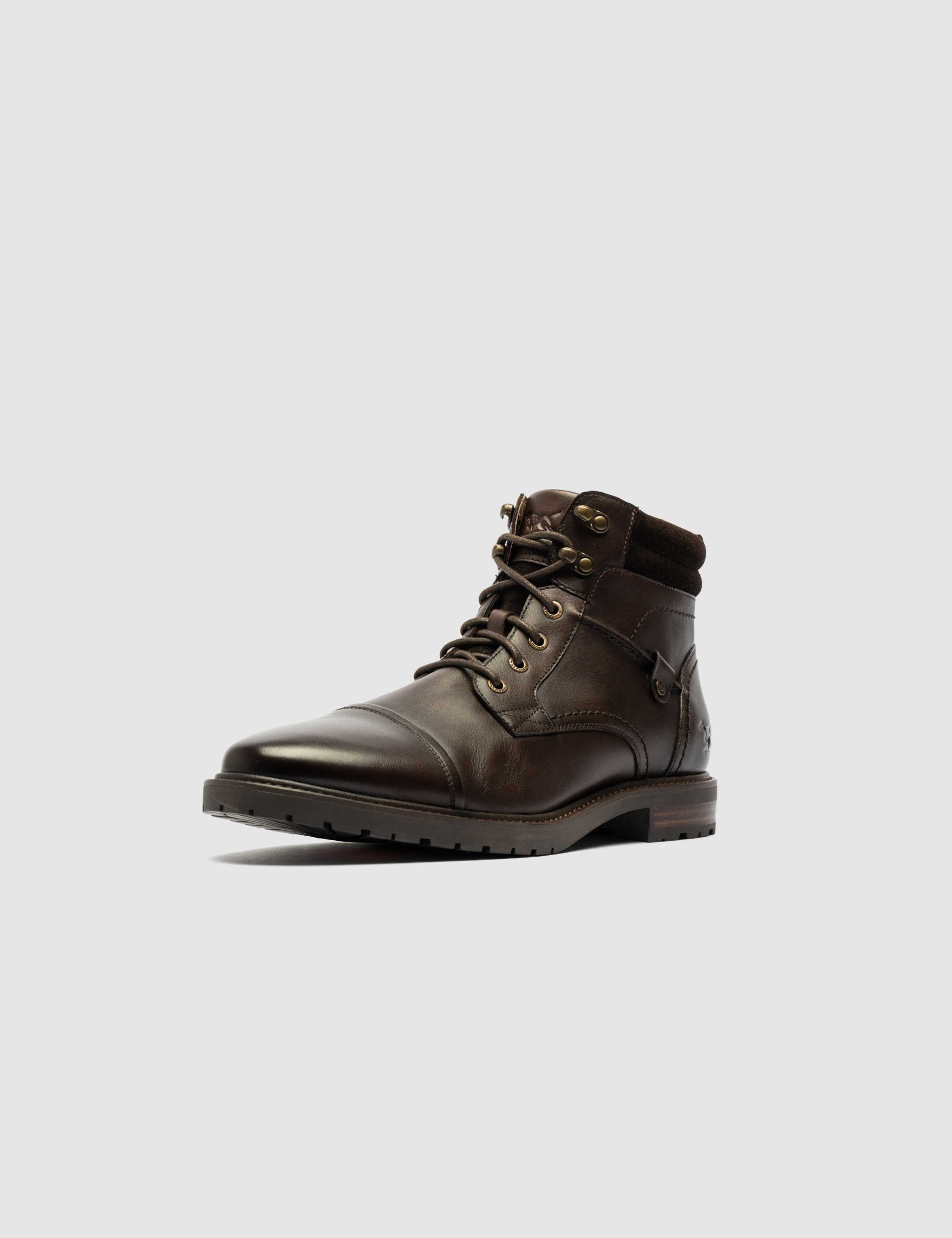 Leather Lace Up Military Boots 3 of 10