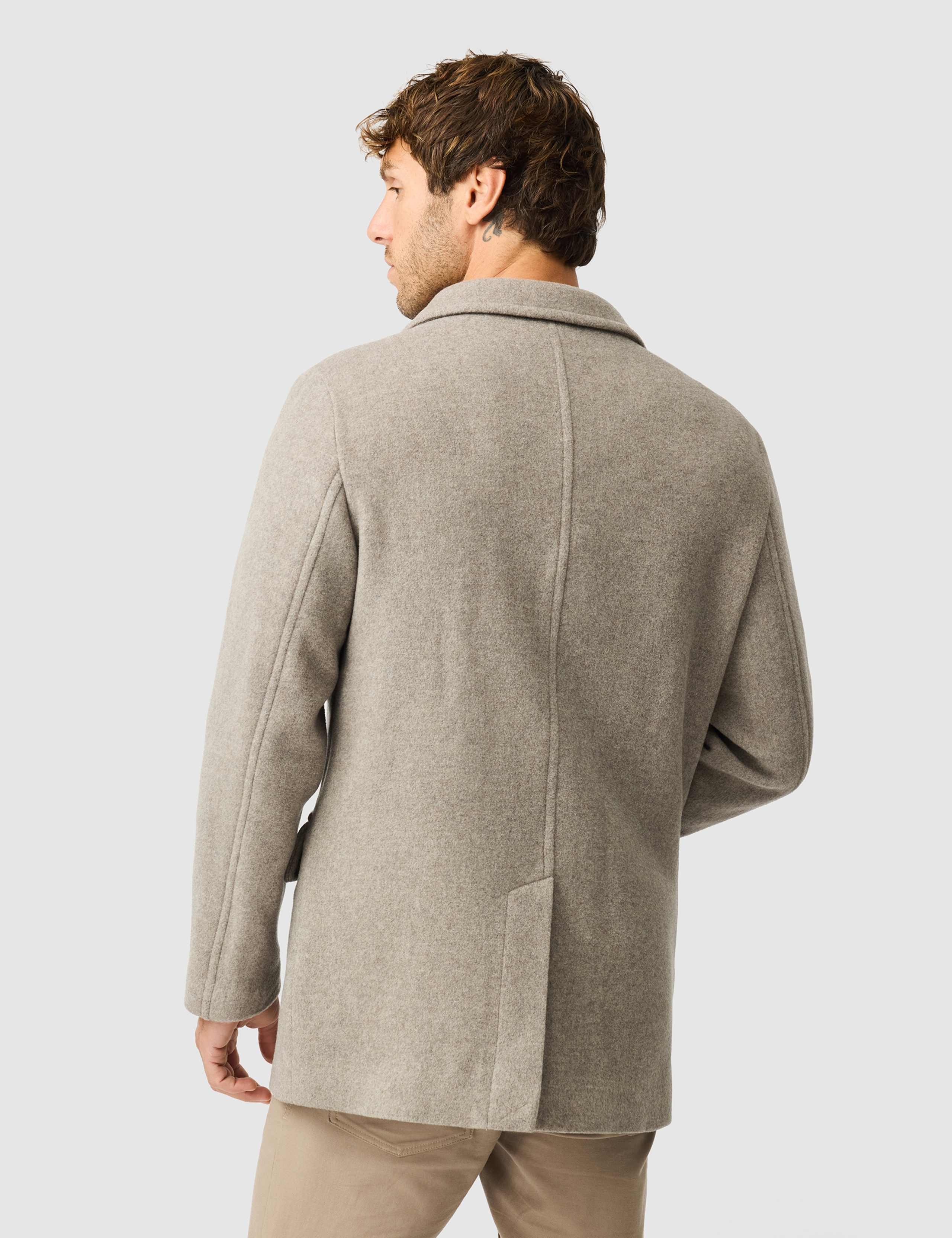 Wool Point Collar Button Front Overcoat 3 of 6