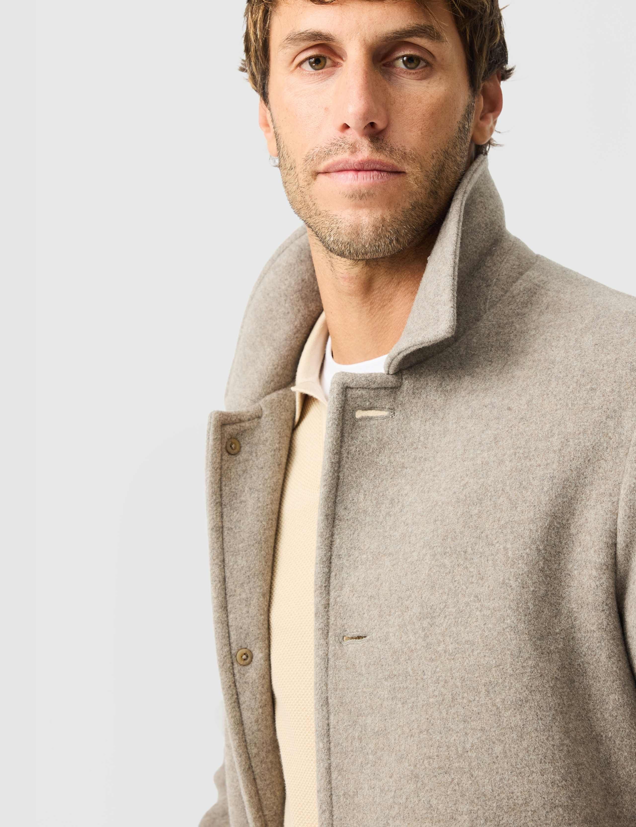 Wool Point Collar Button Front Overcoat 4 of 6