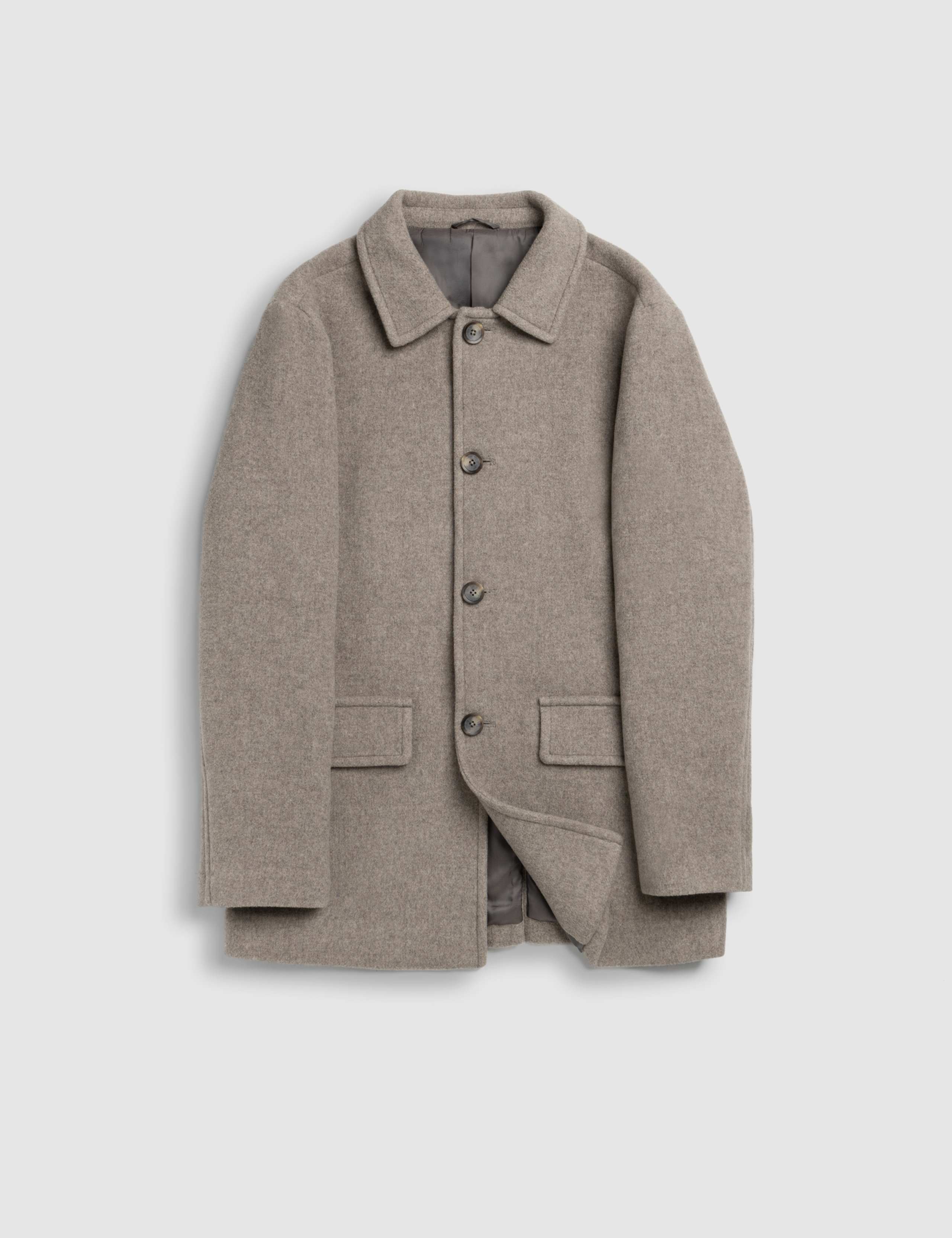 Wool Point Collar Button Front Overcoat 5 of 6