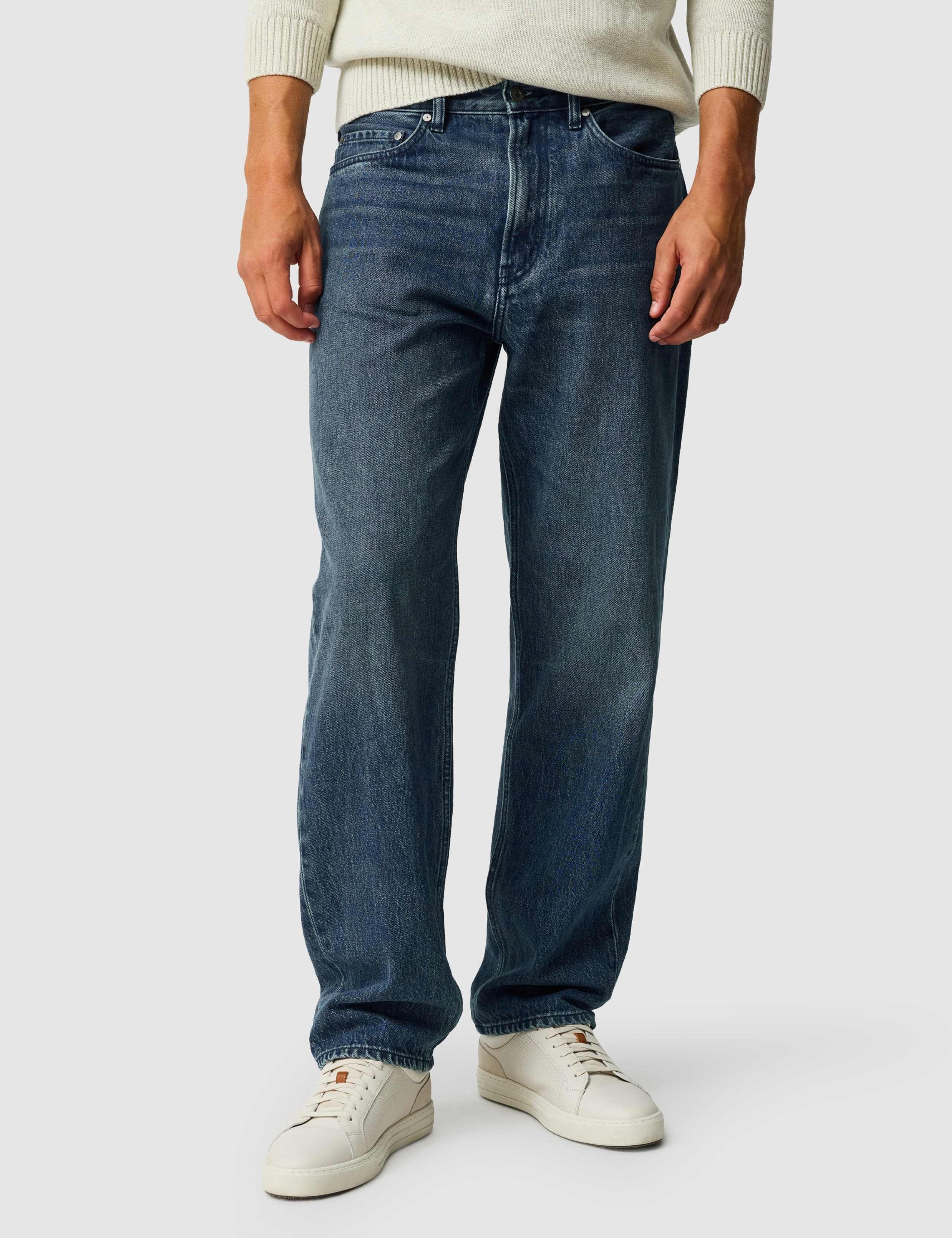 Loose Fit Jeans With Vintage Wash 1 of 7