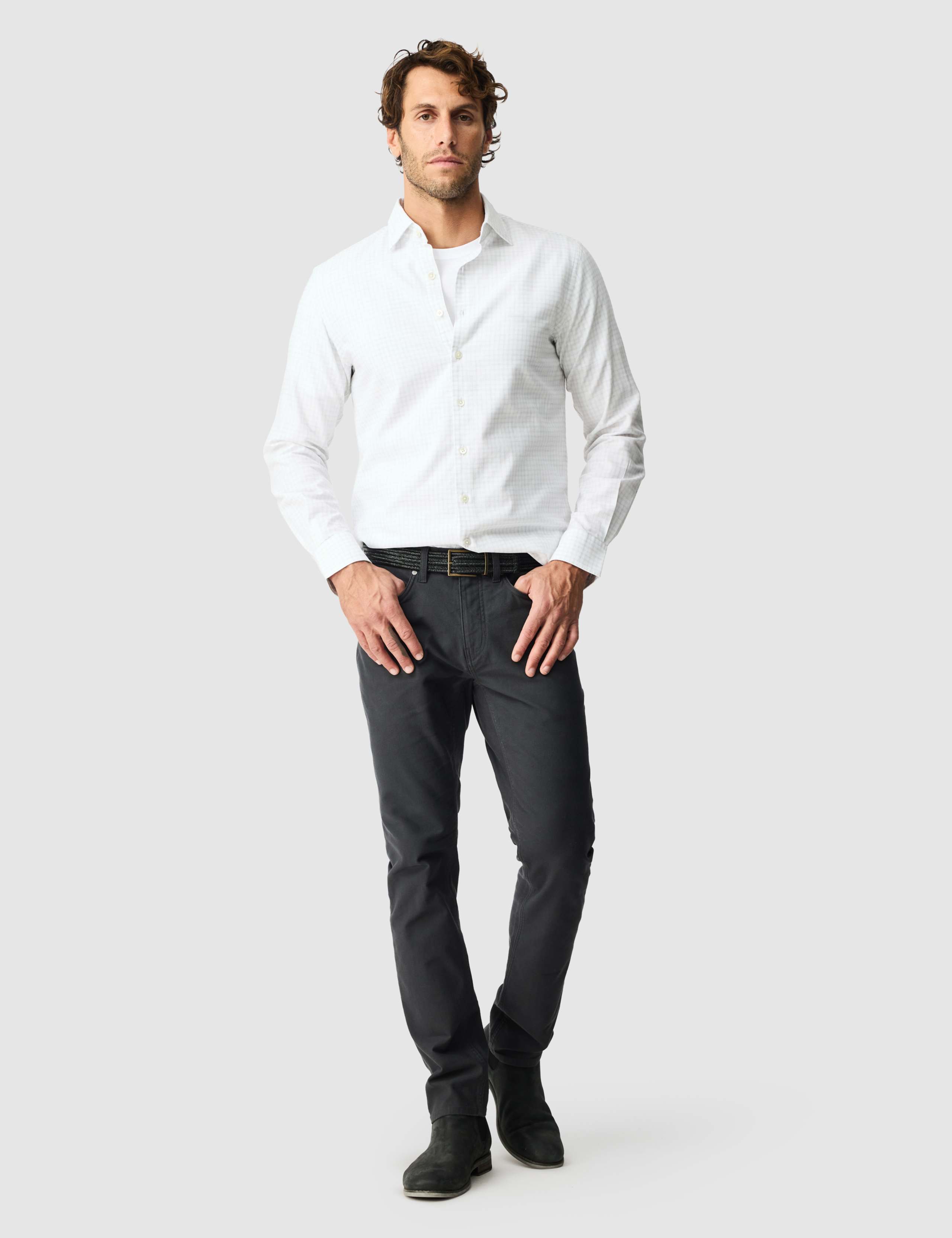Slim Fit Pure Cotton Textured Checked Shirt 3 of 6