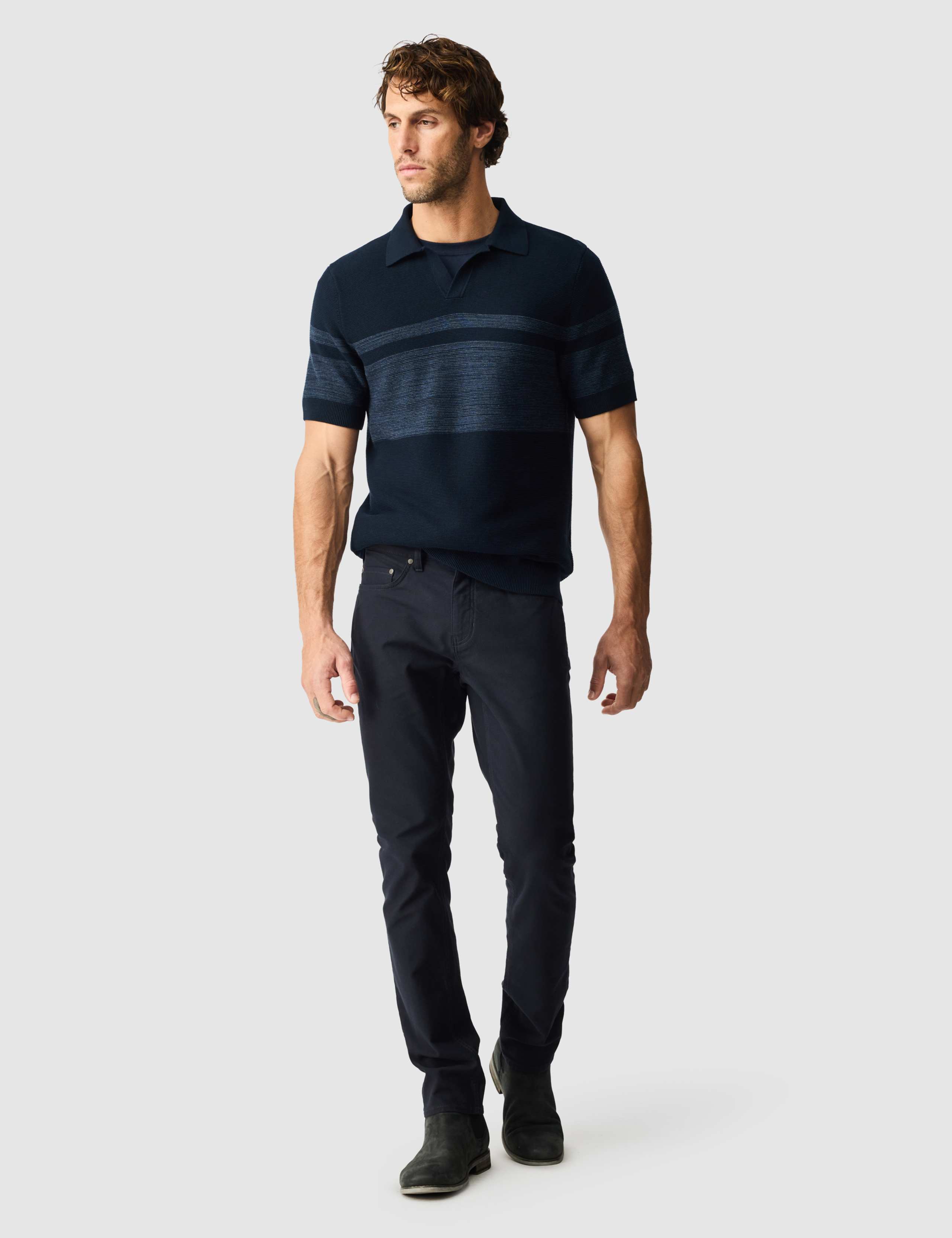 Pure Cotton Colour Block Knitted Polo Shirt 3 of 6