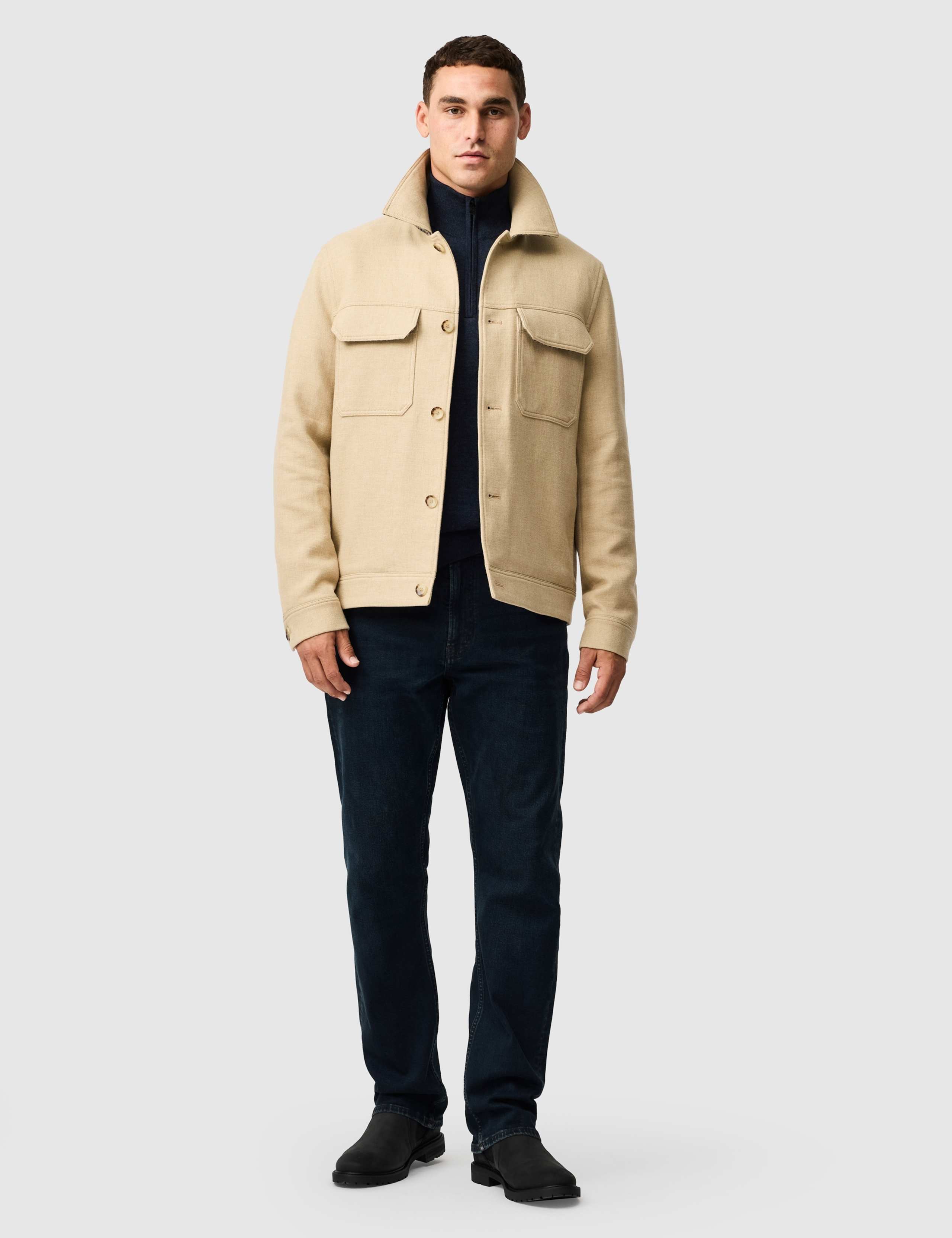 Pure Cotton Textured Trucker Jacket 2 of 6