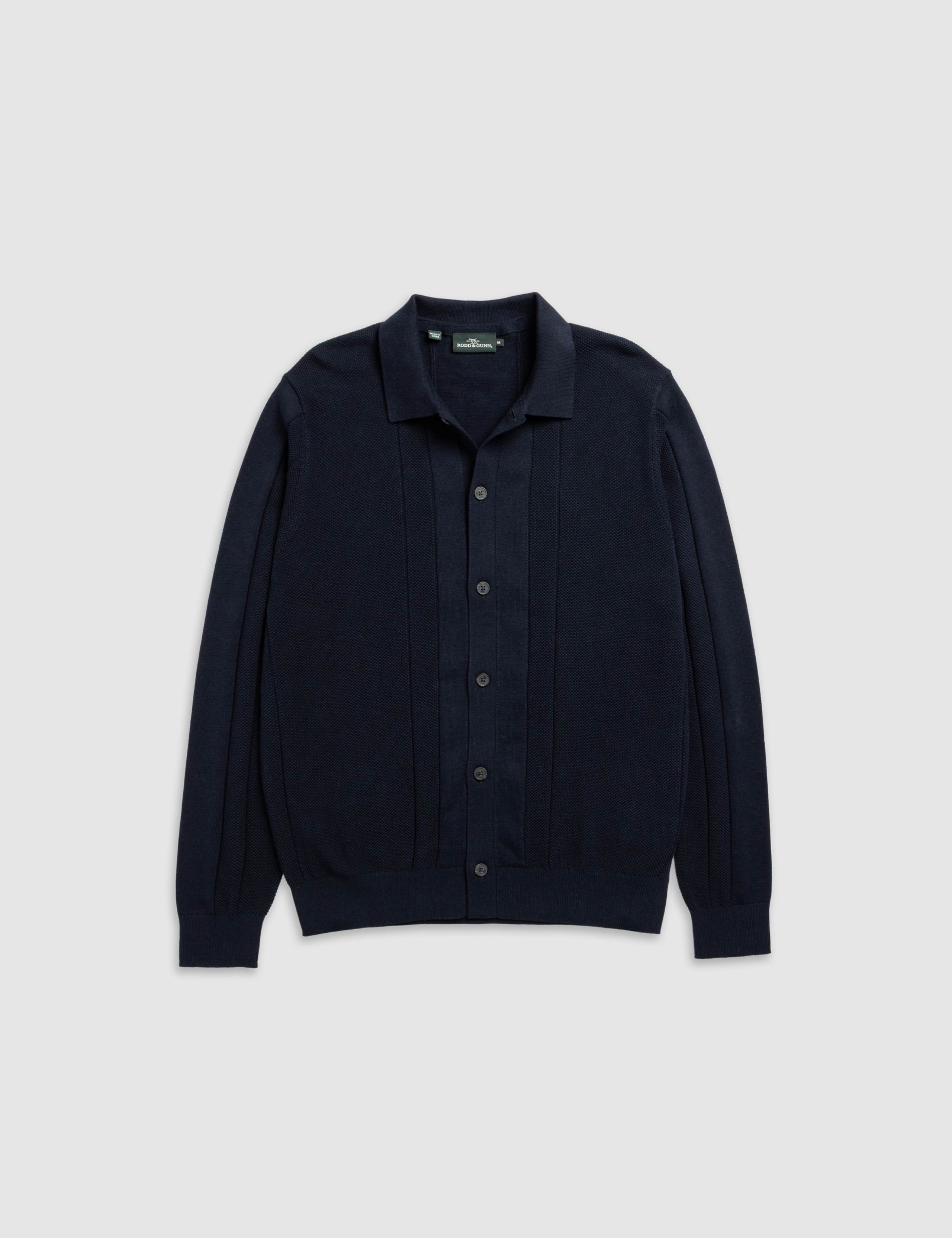 Long Sleeve Textured Cotton Cardigan 5 of 6