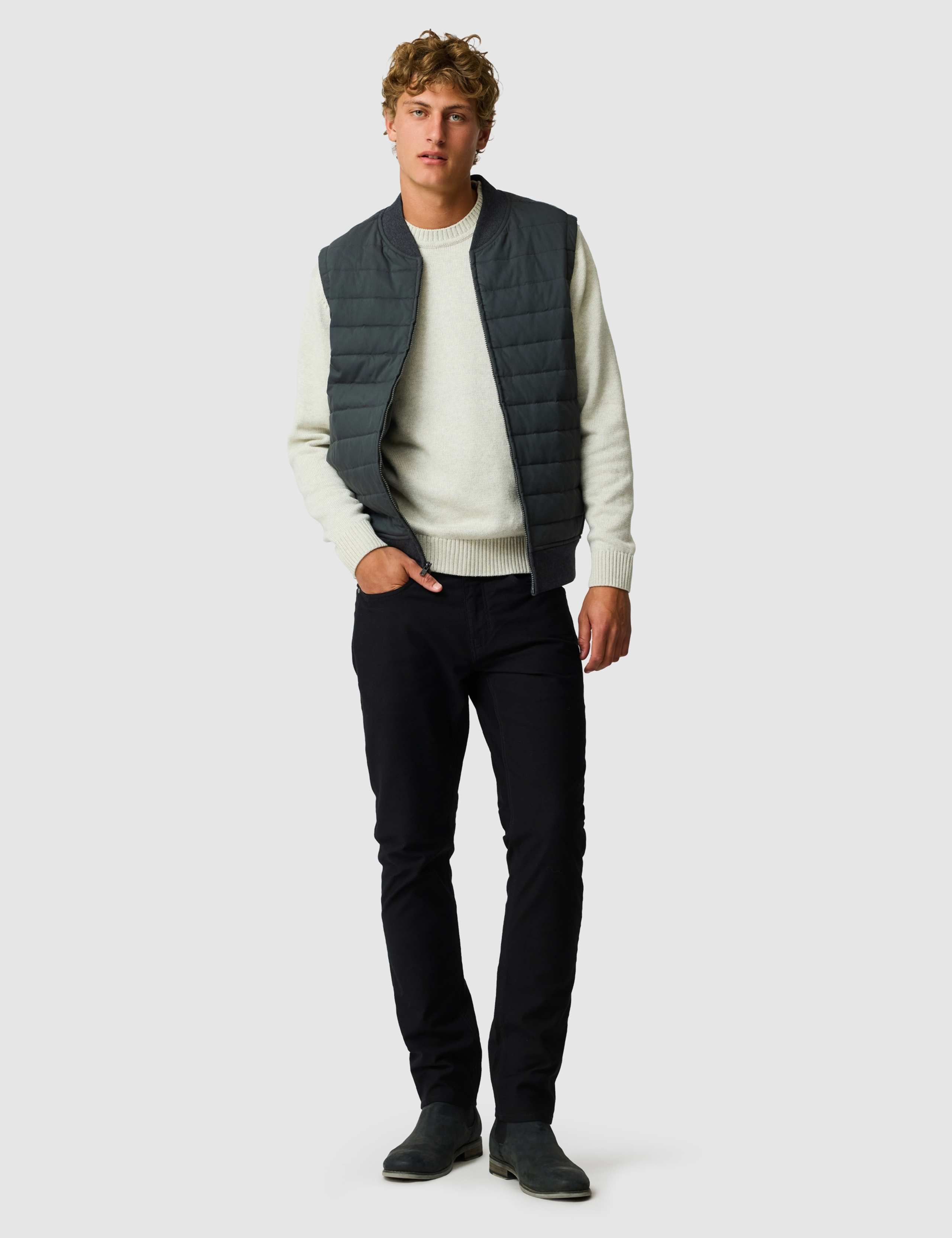 Regular Fit Cotton Quilted Zip Up Vest 2 of 6