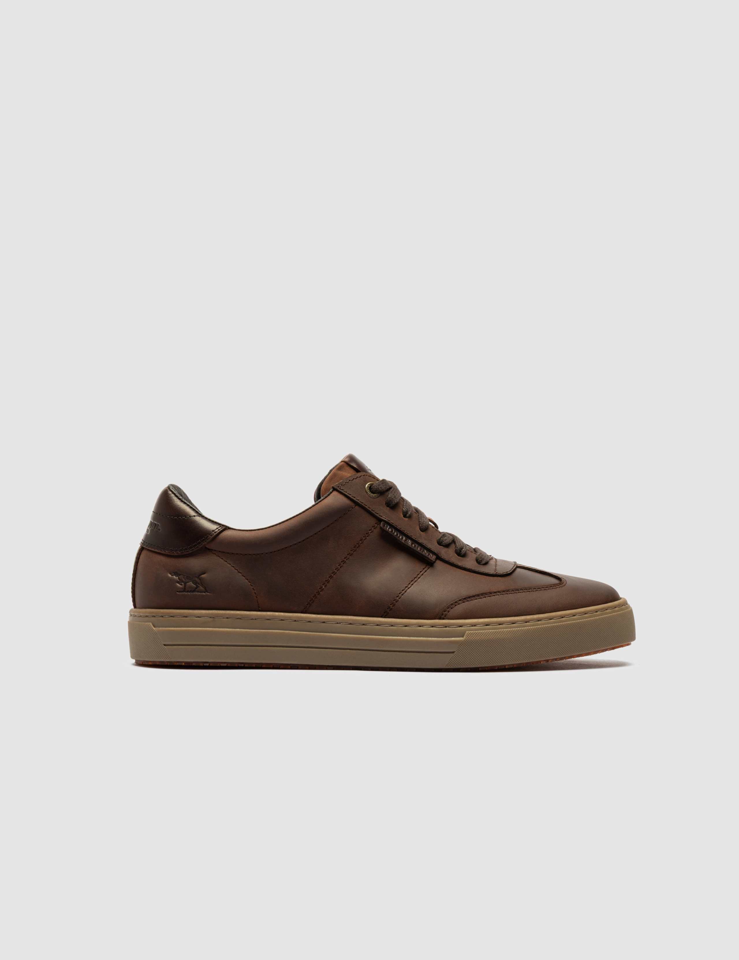Regular Fit Leather Lace Up Trainers 1 of 10