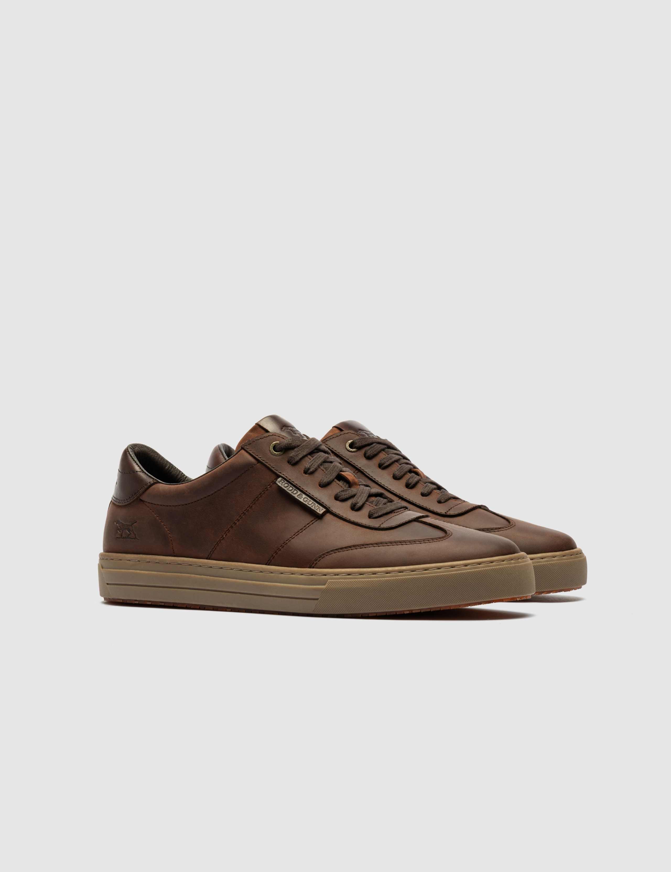 Regular Fit Leather Lace Up Trainers 2 of 10