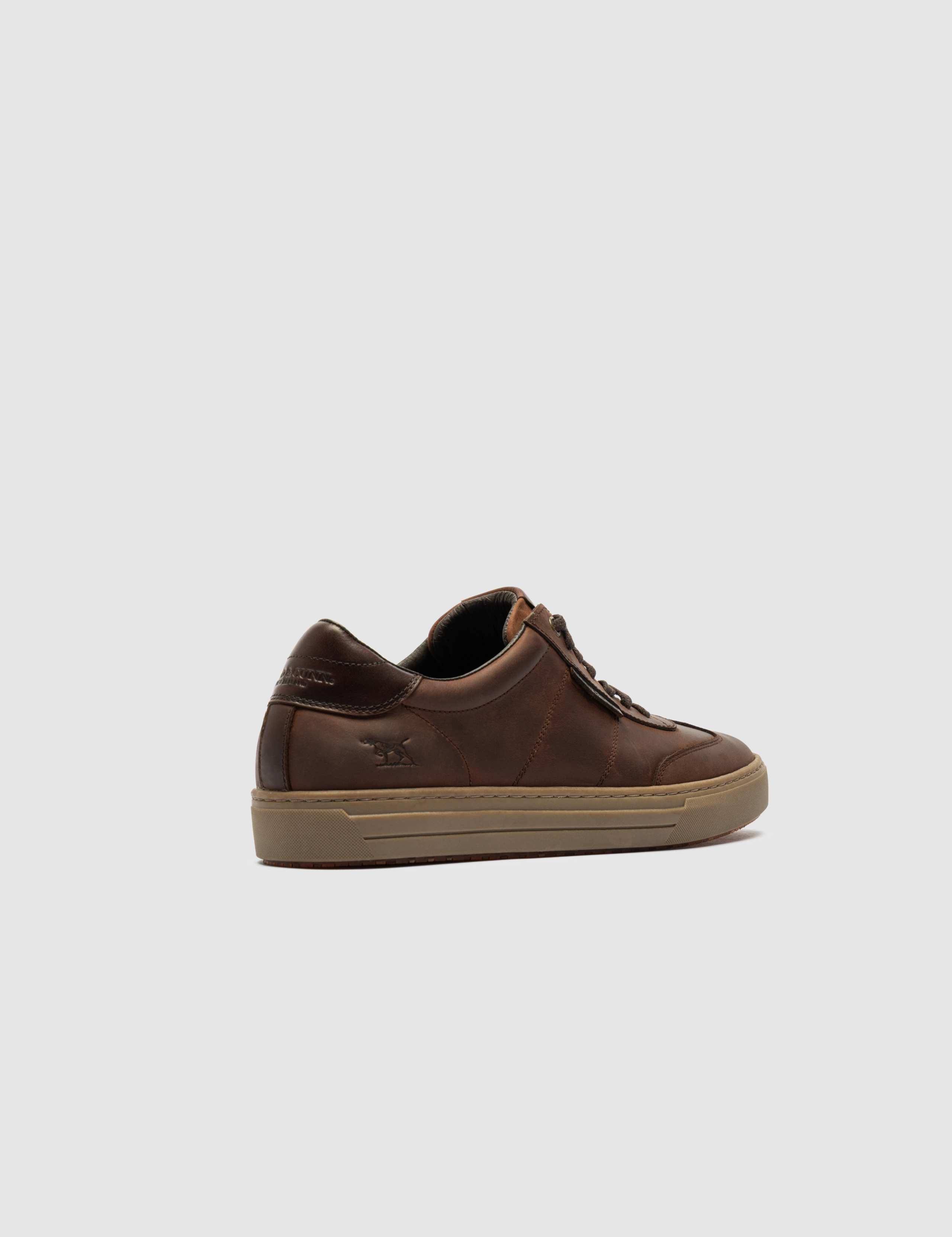 Regular Fit Leather Lace Up Trainers 3 of 10