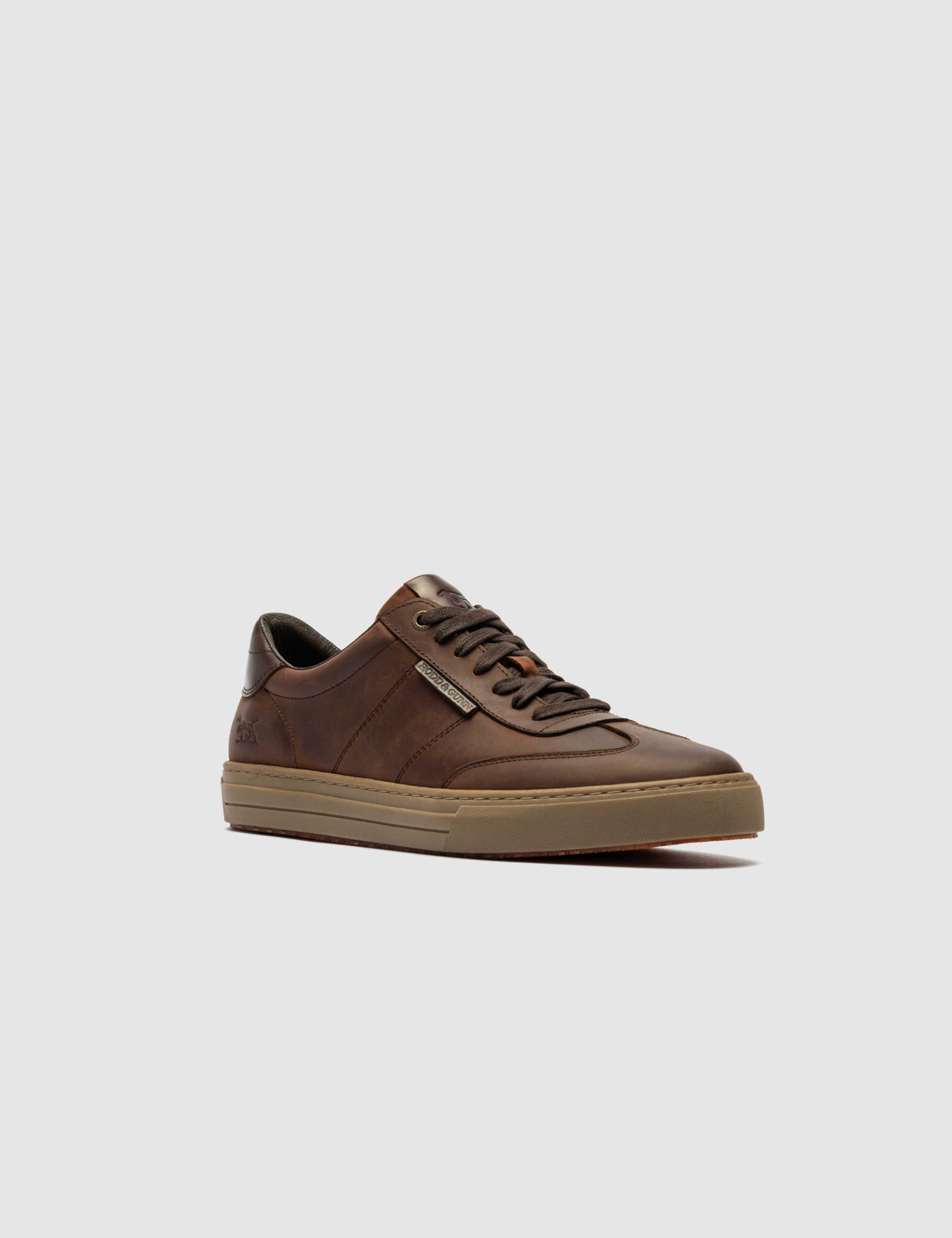 Regular Fit Leather Lace Up Trainers 4 of 10