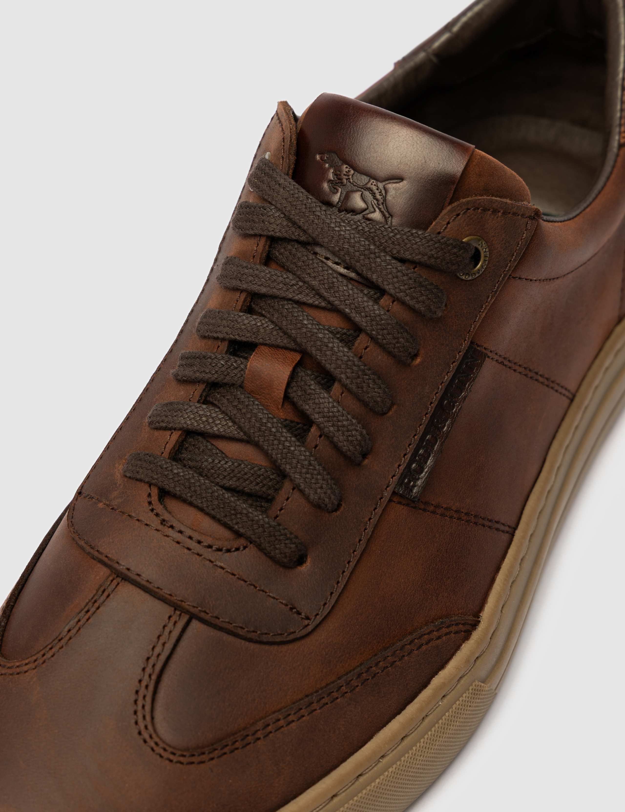 Regular Fit Leather Lace Up Trainers 5 of 10