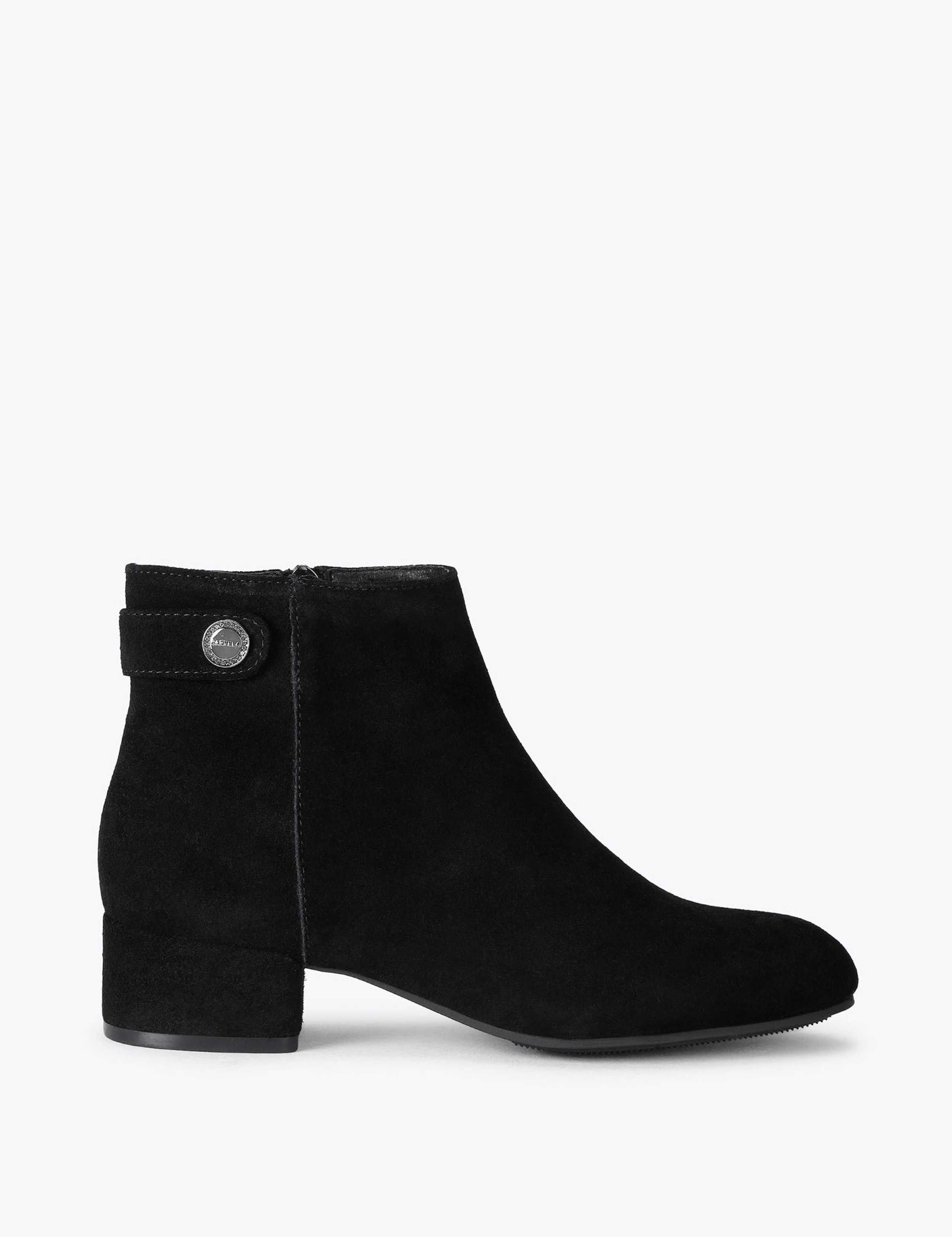 Suede Block Heel Ankle Boots 2 of 4