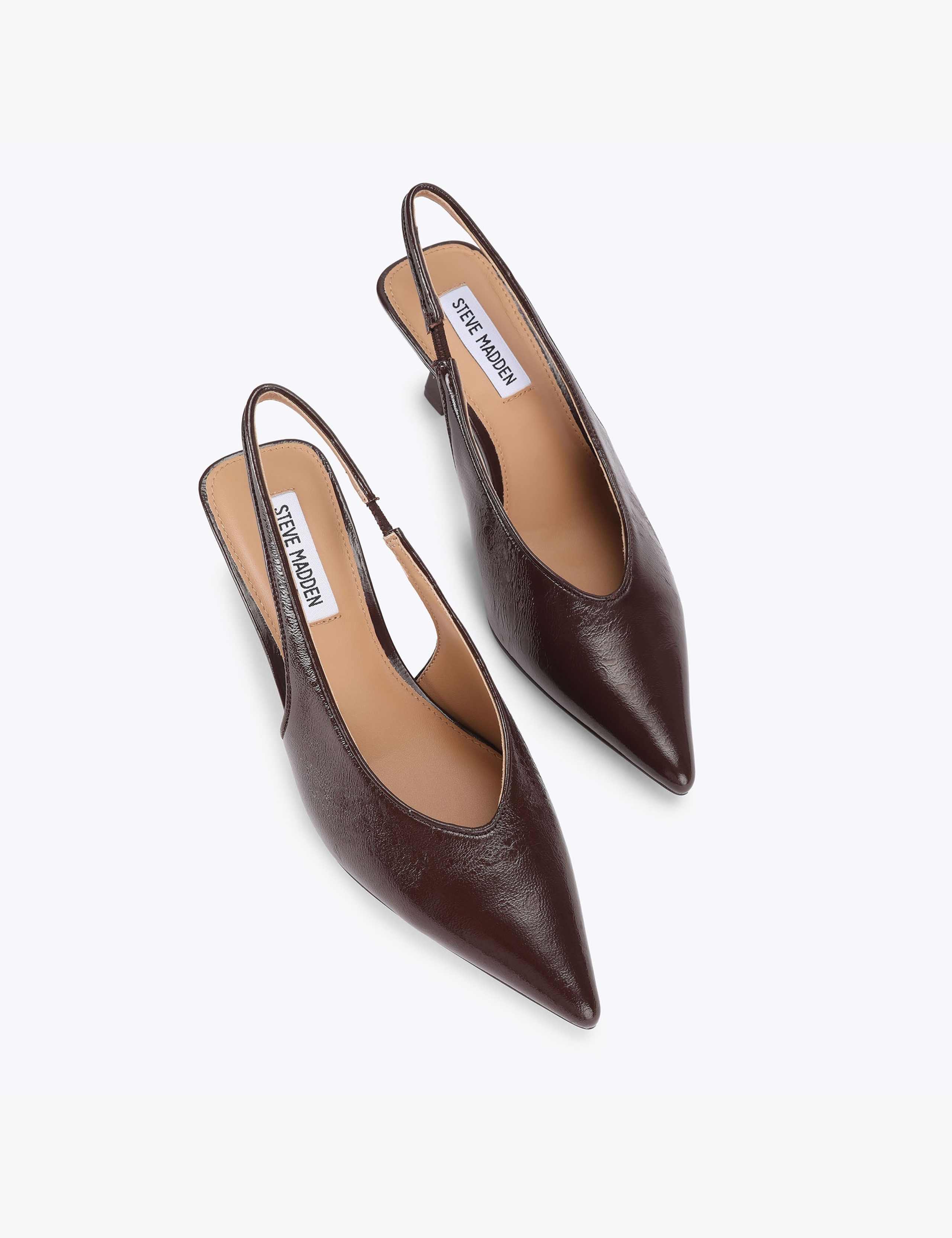 Leather Pointed Slingback Shoes 1 of 4