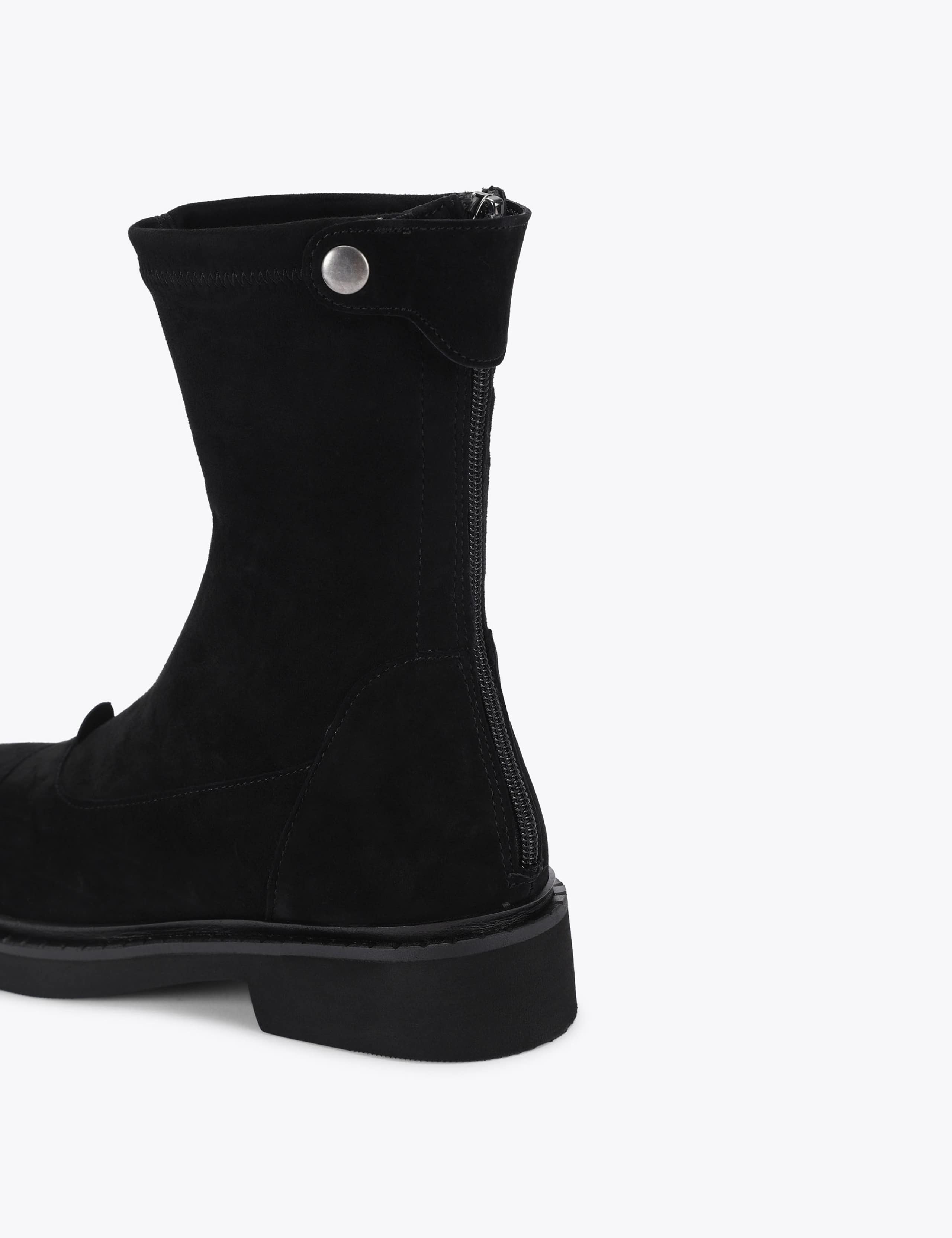 Suede Flat Round Toe Boots 4 of 5