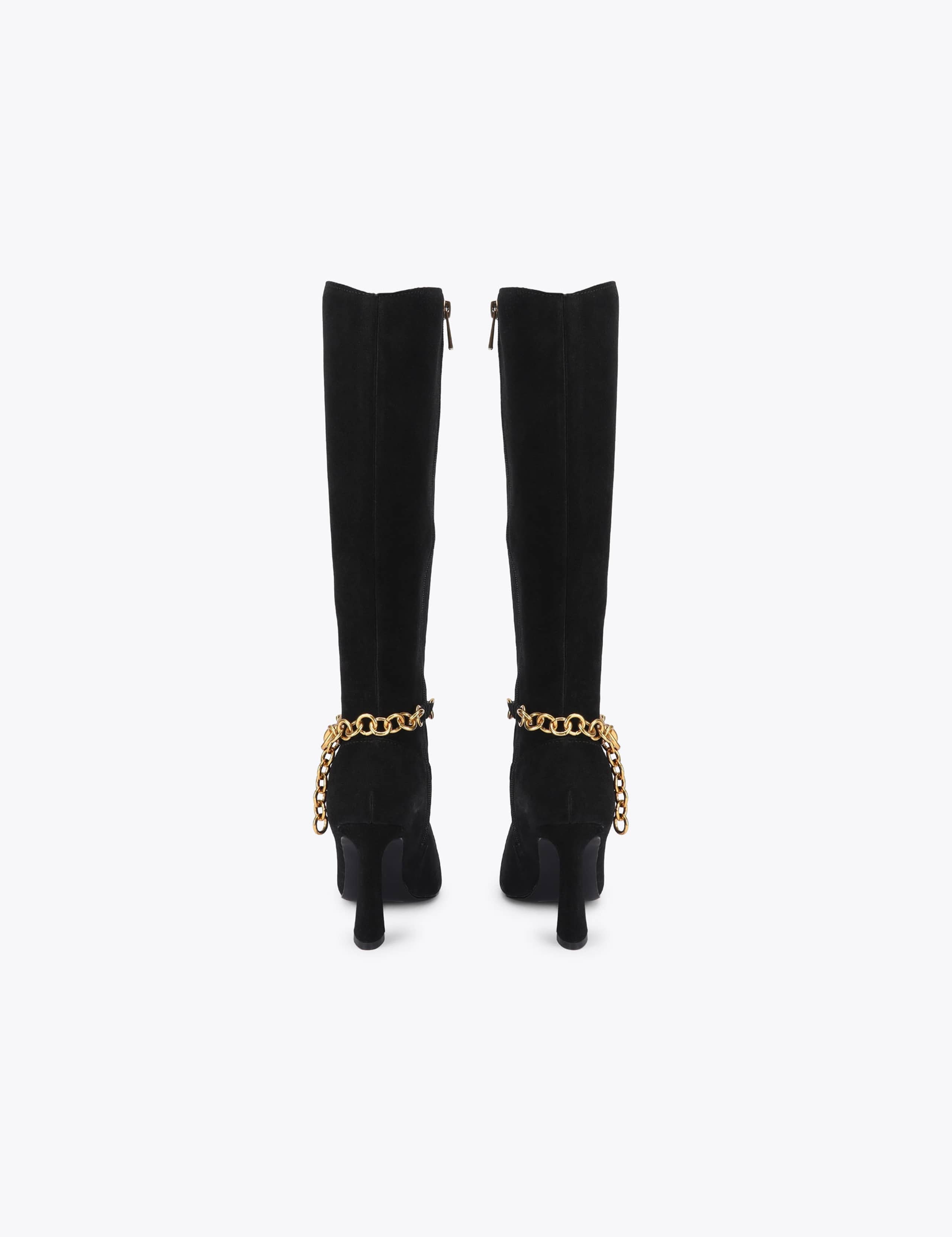Suede Stiletto Heel Pointed Knee High Boots 3 of 4