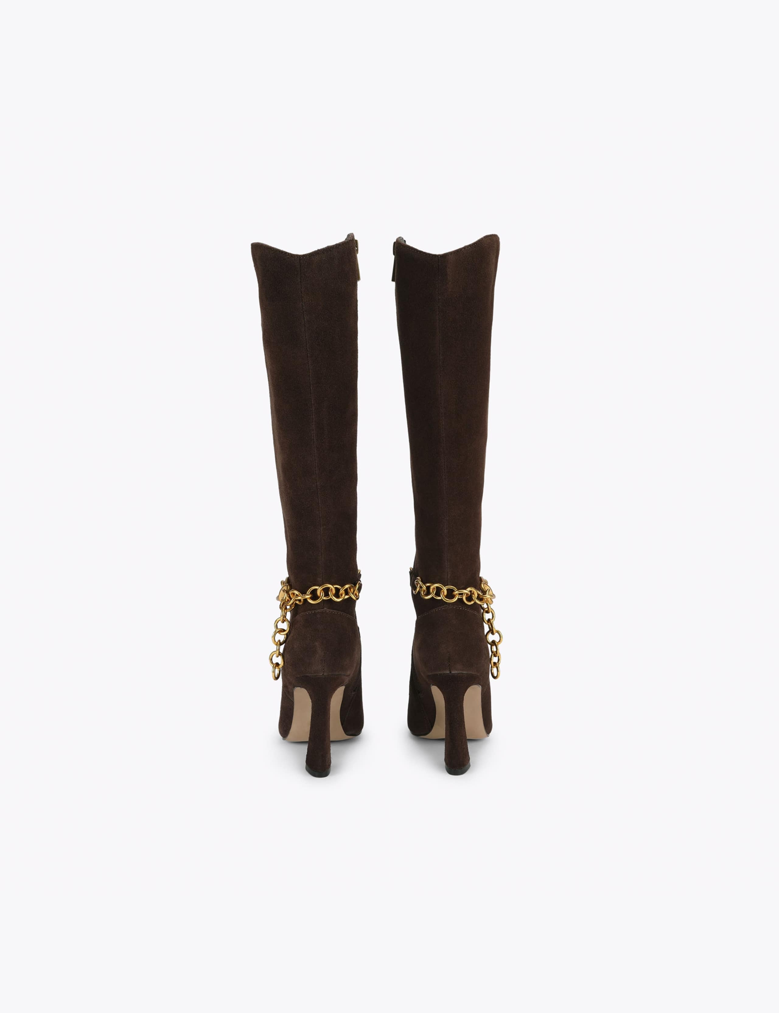 Suede Stiletto Heel Pointed Knee High Boots 4 of 4