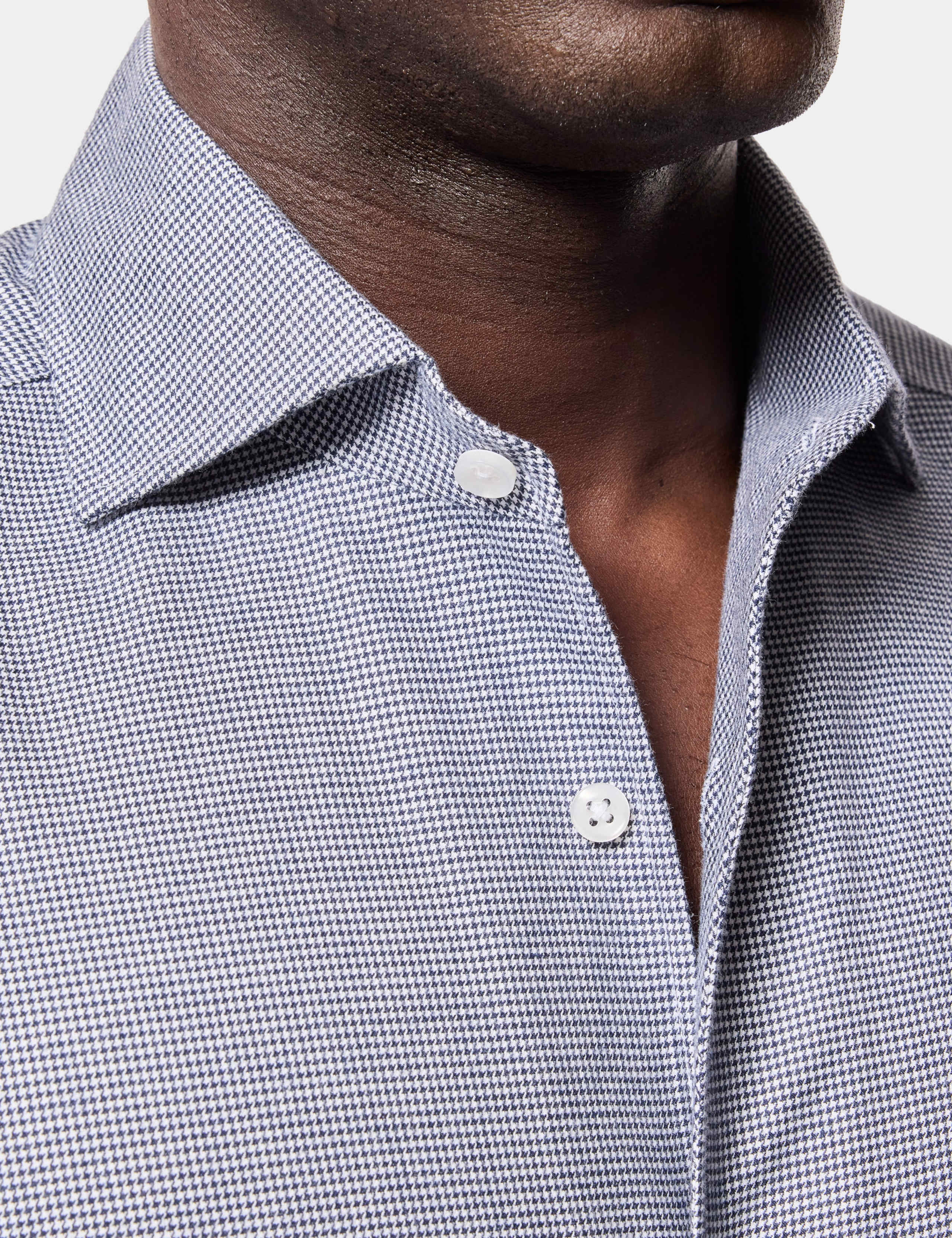 Slim Fit Herringbone Cutaway Collar Flannel Shirt 3 of 4