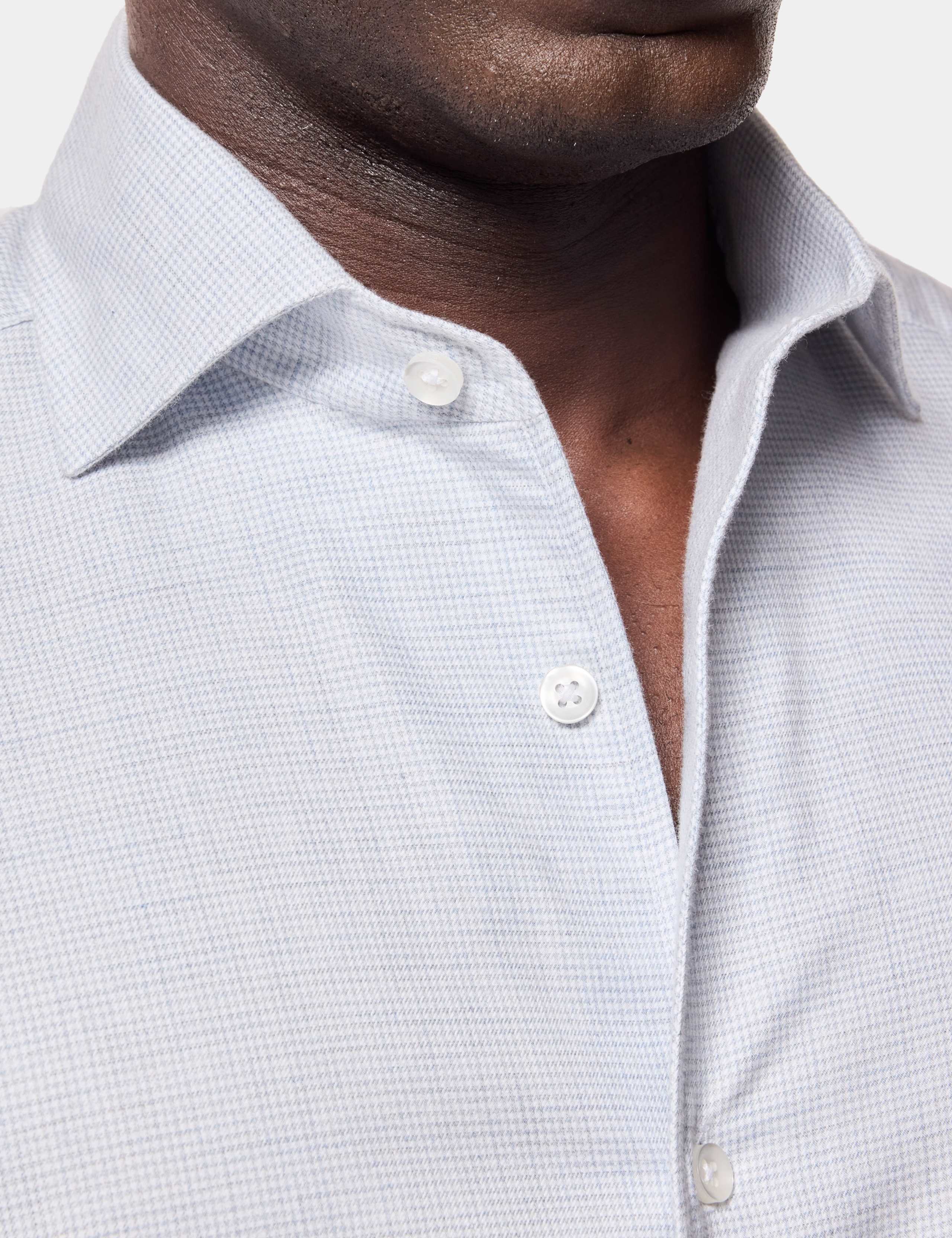Slim Fit Cutaway Collar Flannel Shirt 3 of 4