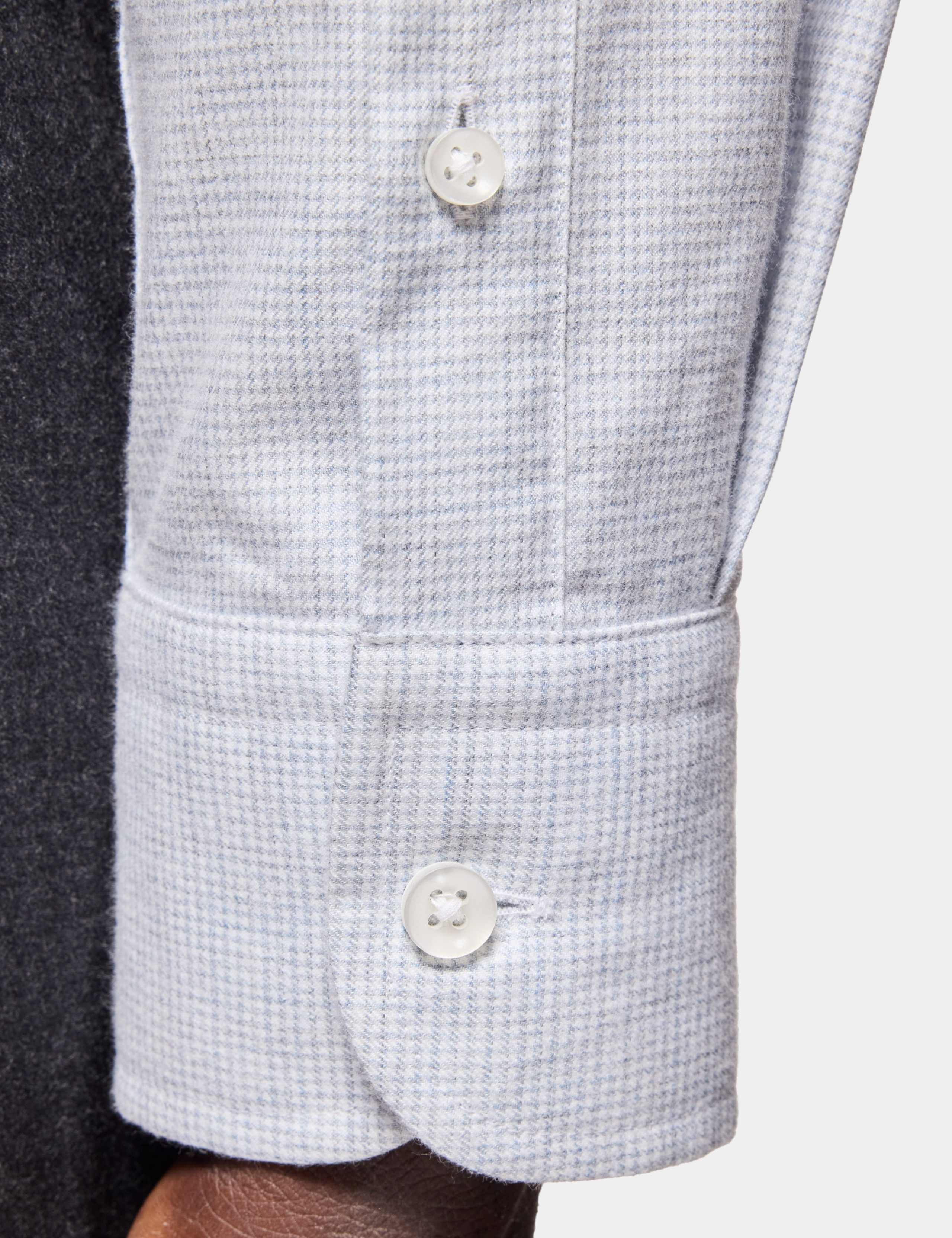 Slim Fit Cutaway Collar Flannel Shirt 4 of 4