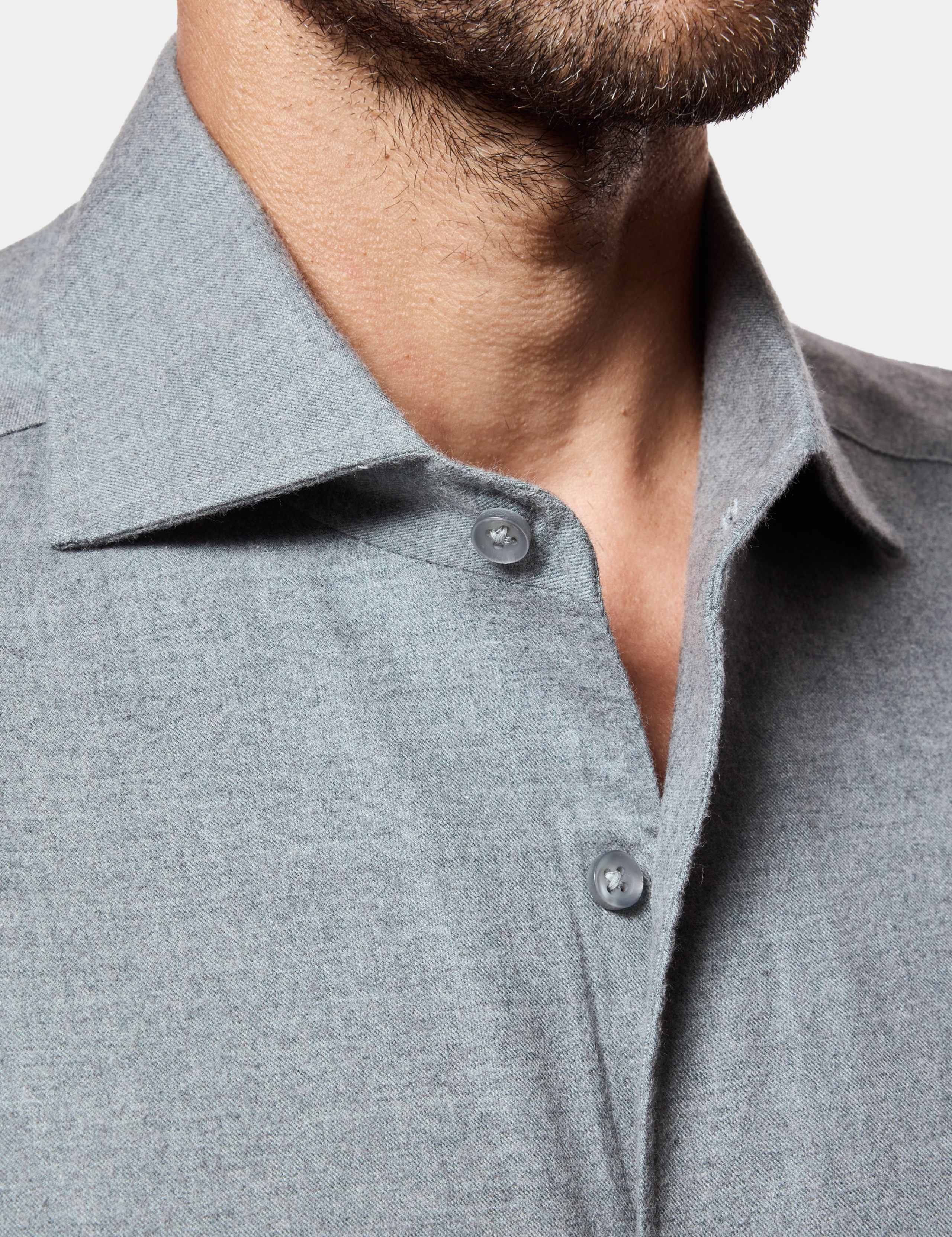 Slim Fit Brushed Cotton Twill Shirt 3 of 5