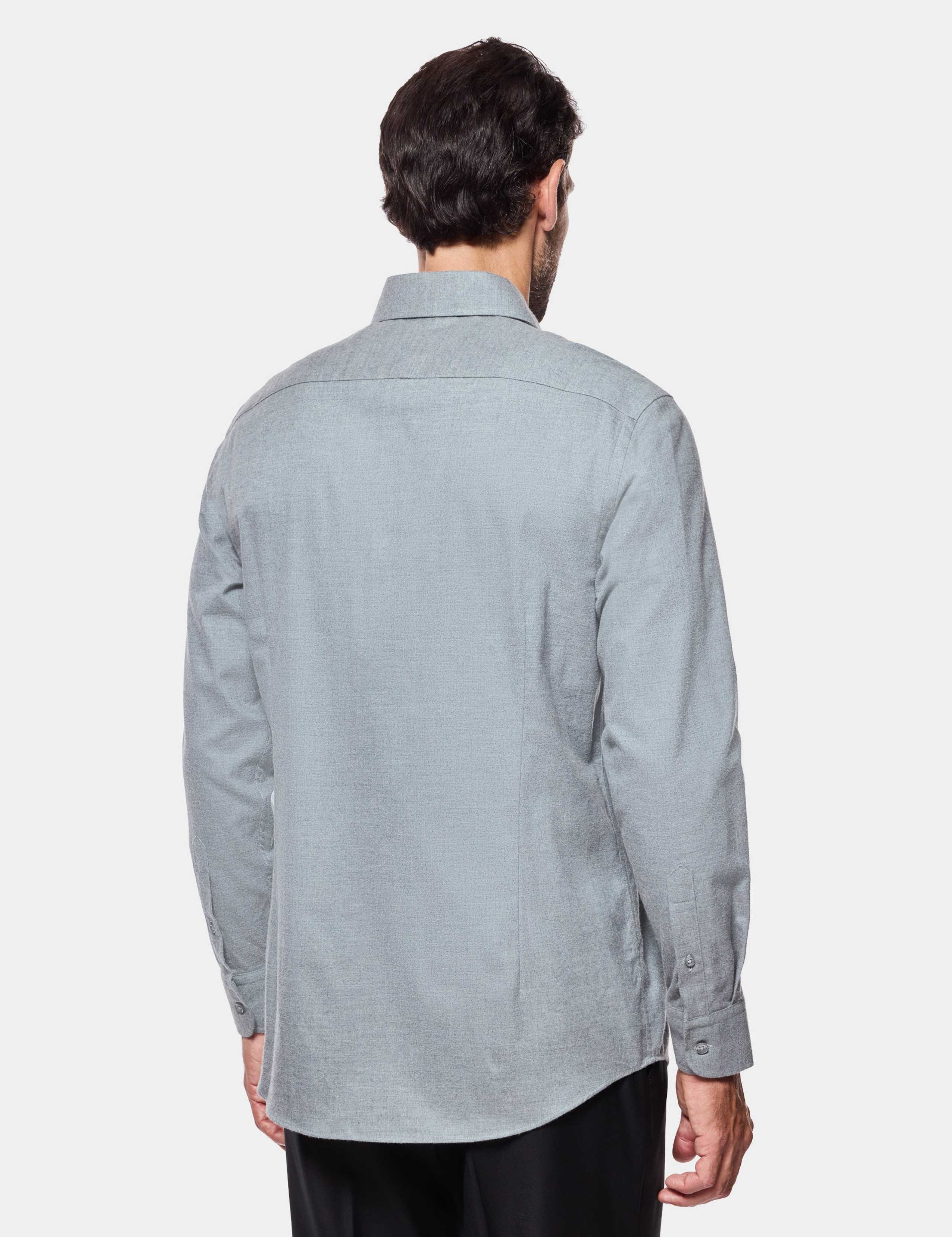 Slim Fit Brushed Cotton Twill Shirt 4 of 5