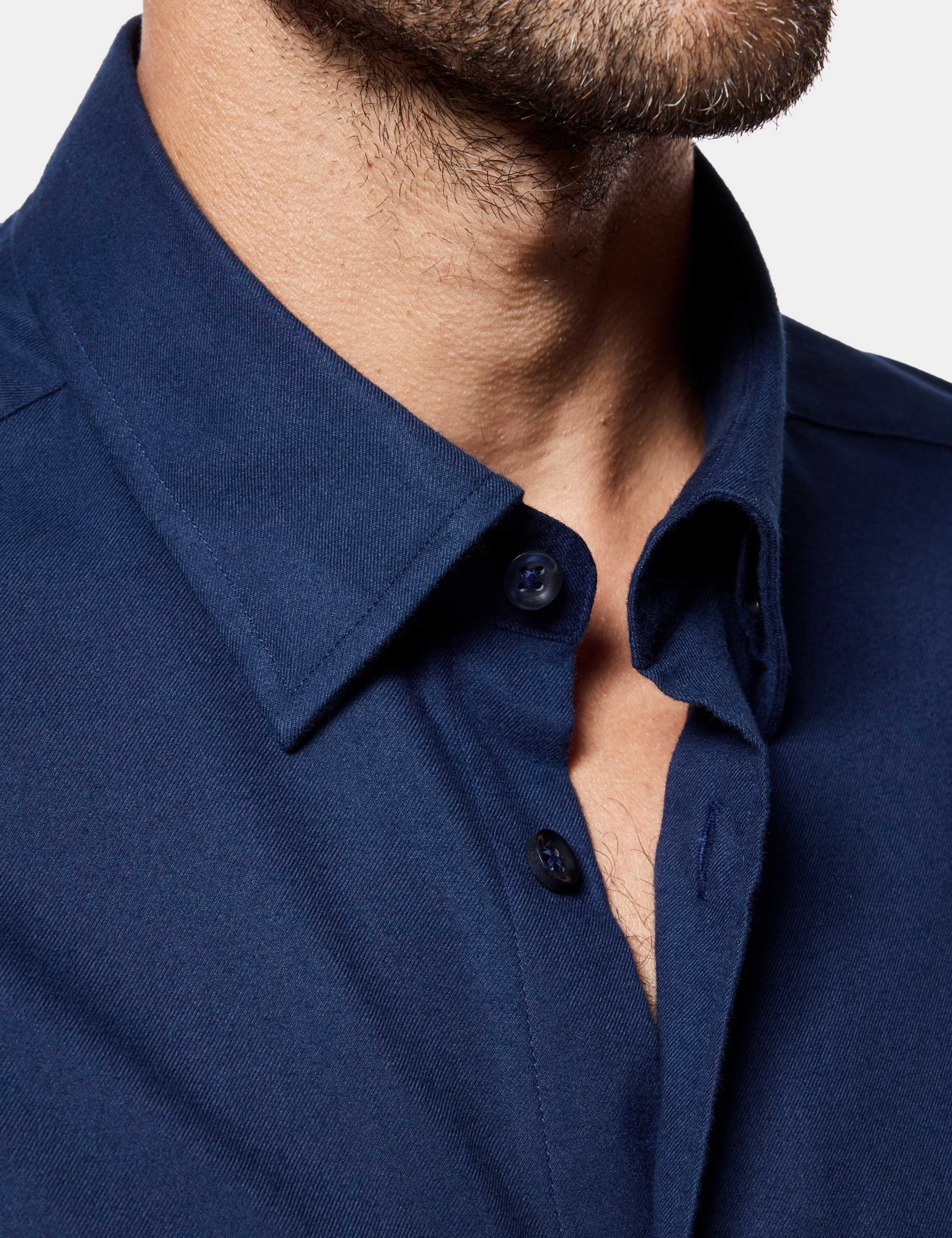 Slim Fit Button Down Collar Safari Flannel Shirt 3 of 4