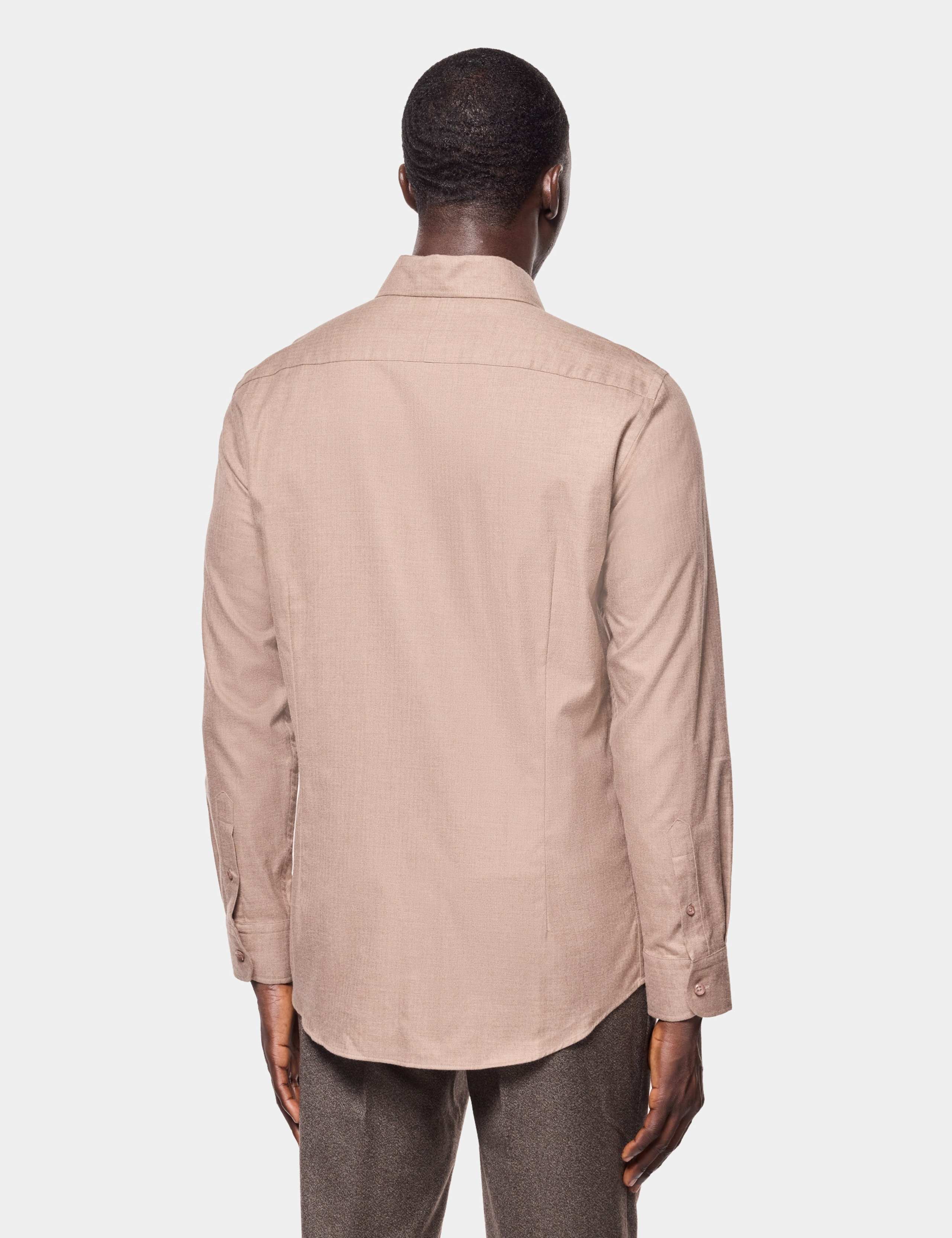 Slim Fit Herringbone Cutaway Collar Brushed Shirt 2 of 3